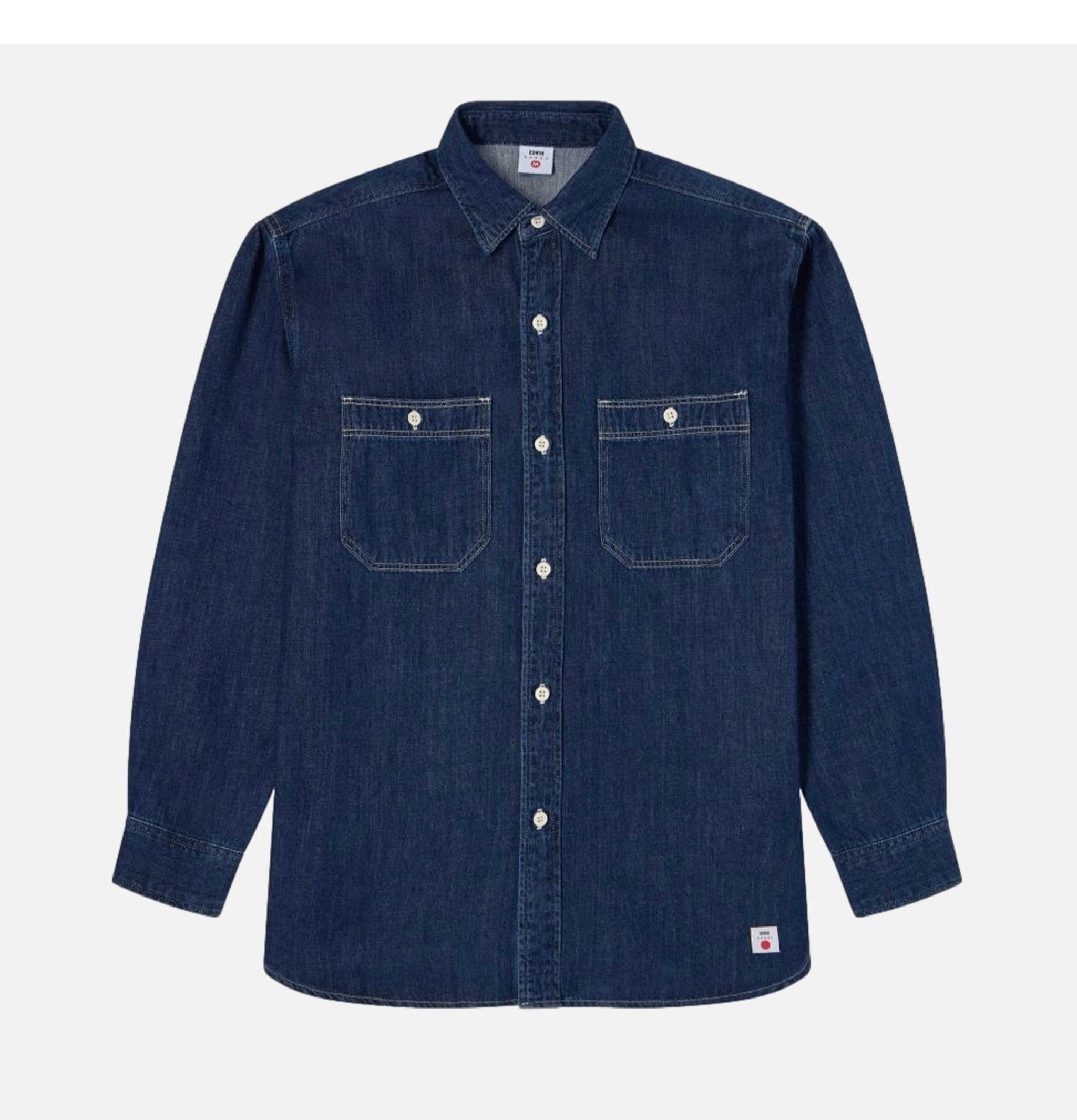 Chemise de Travail Edwin Blue Dark Used