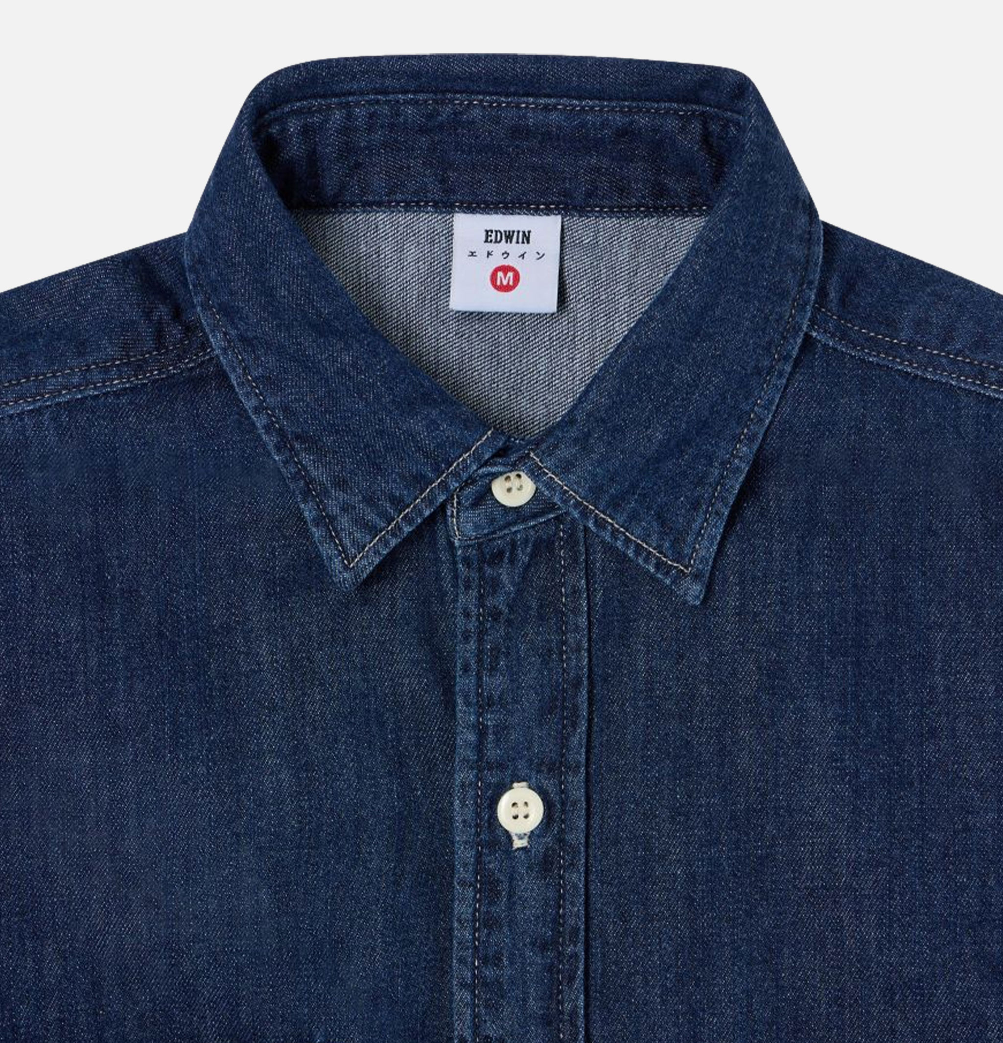 Chemise de Travail Edwin Blue Dark Used