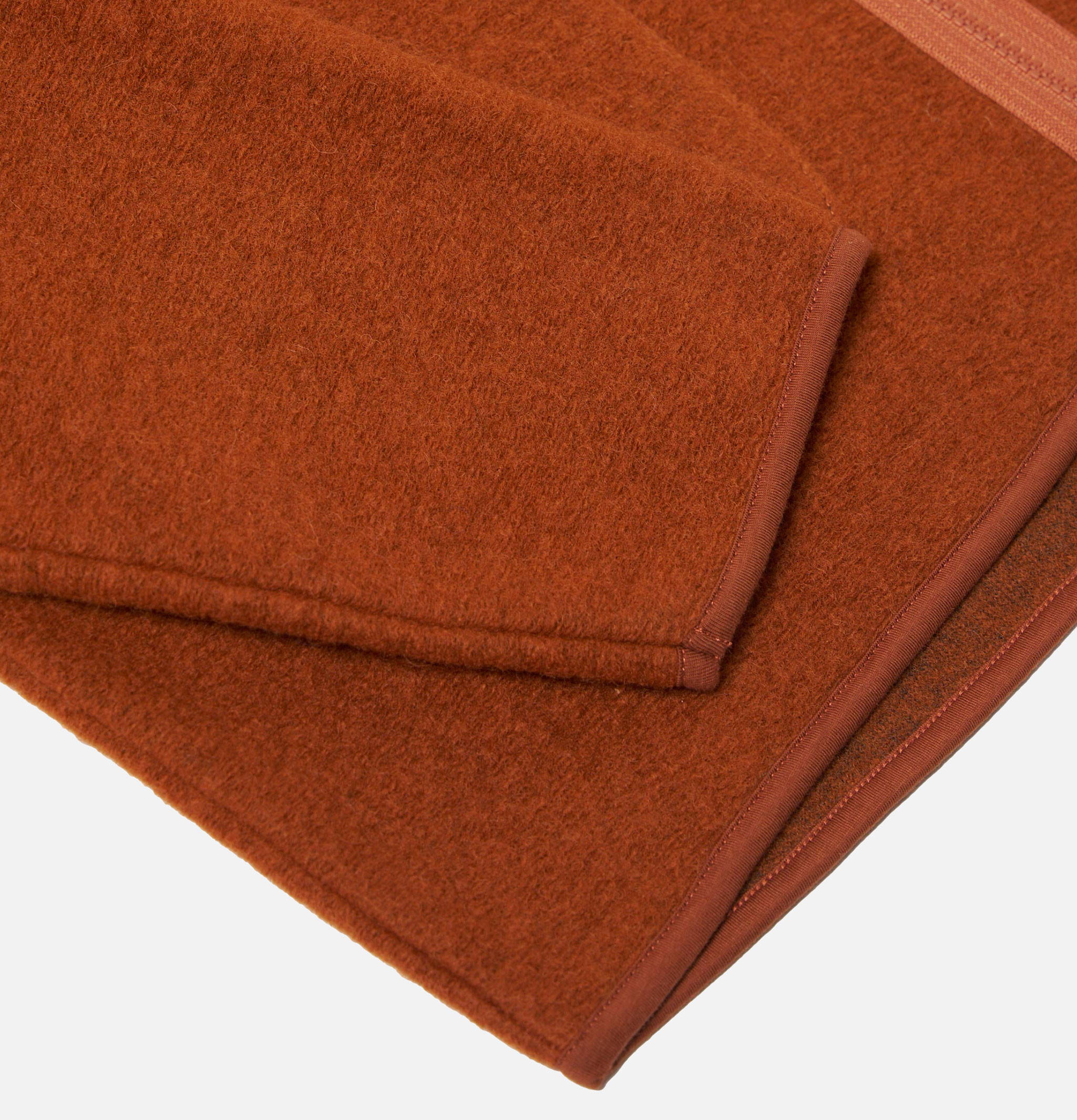 Universal Works Veste Zip Liner Laine Rust