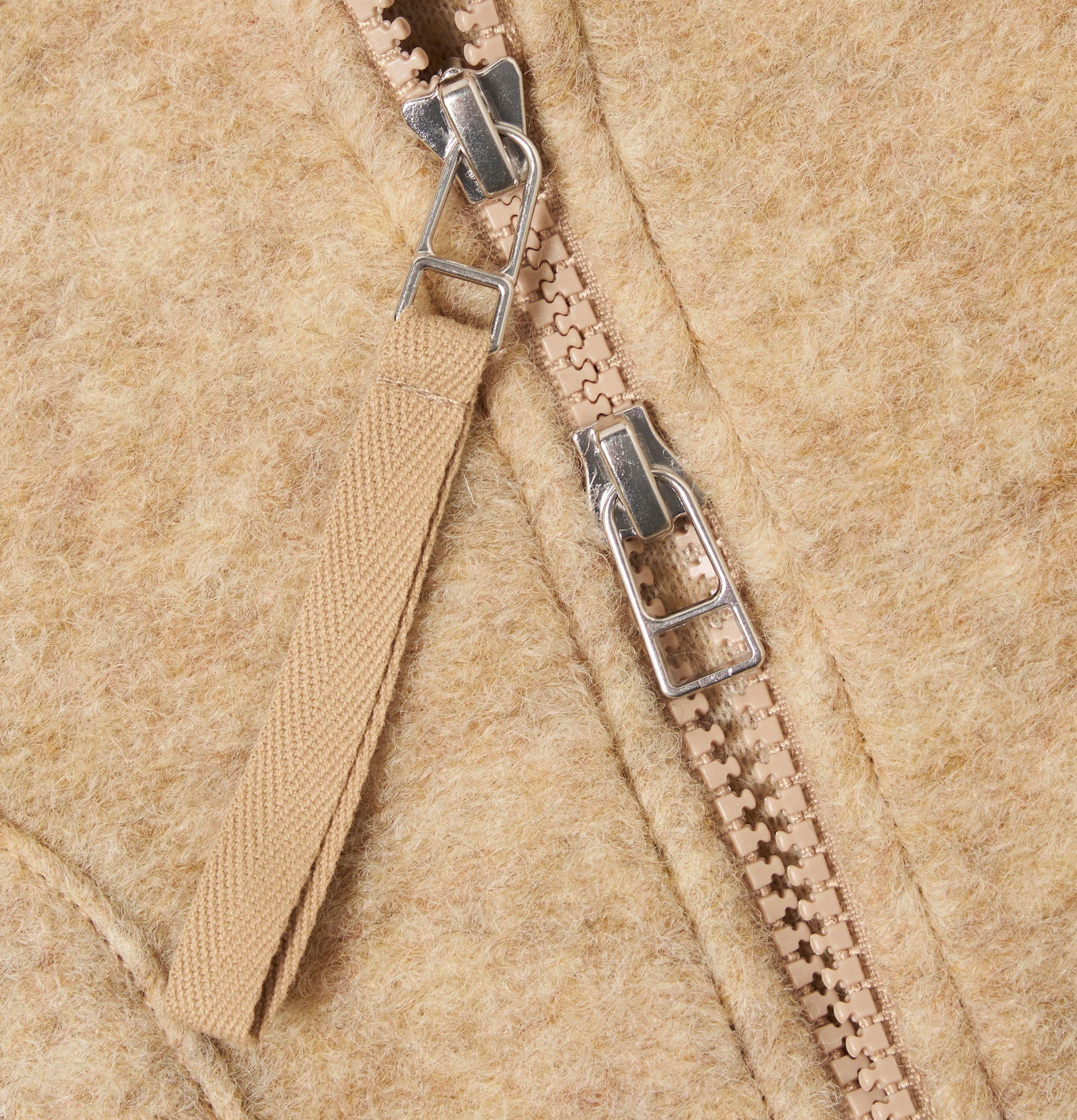 Universal Works Veste Zippé Waist Laine Fawn