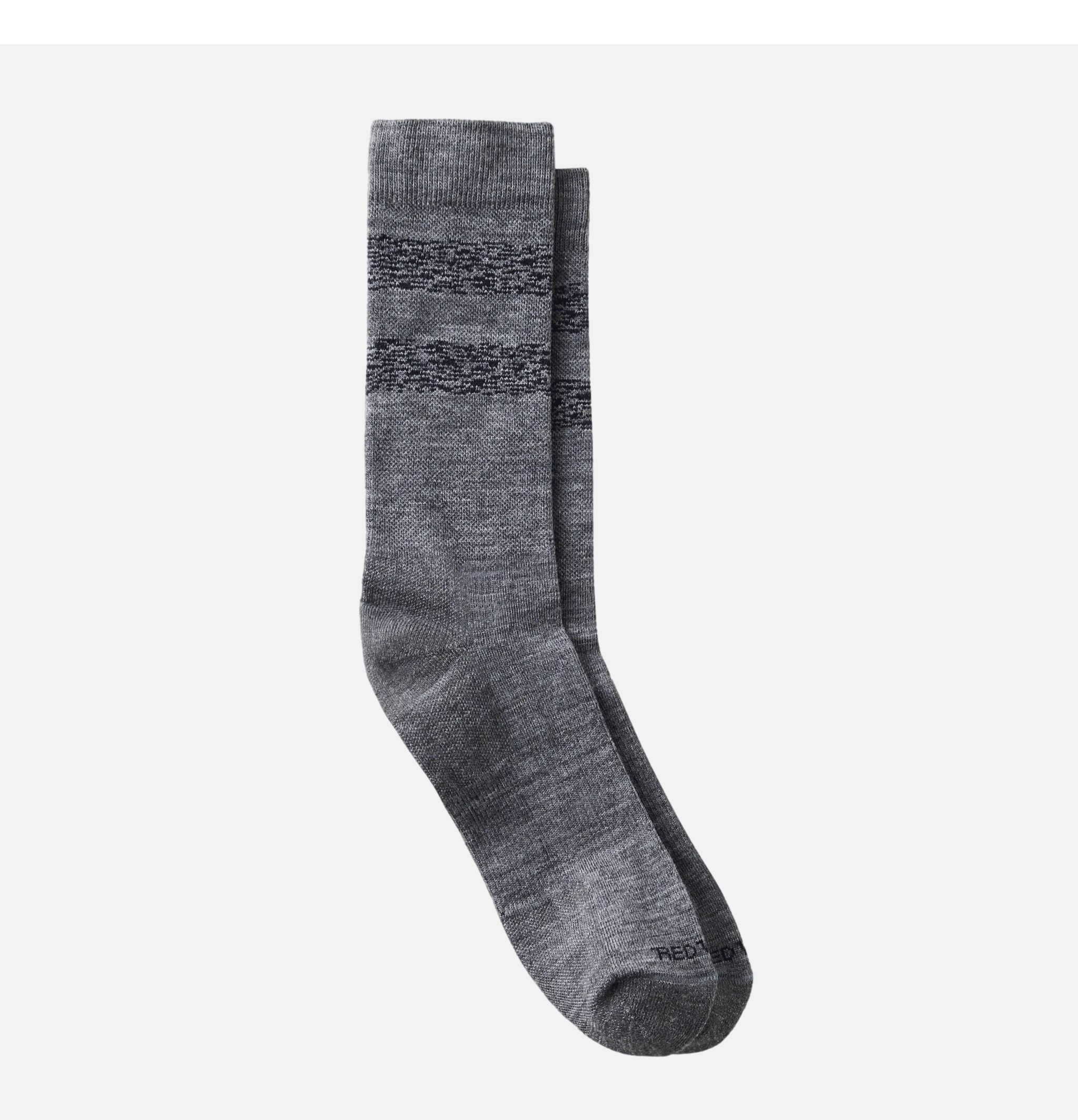 Red Wing Chaussettes Wool Blend Striped Crew Charcoal