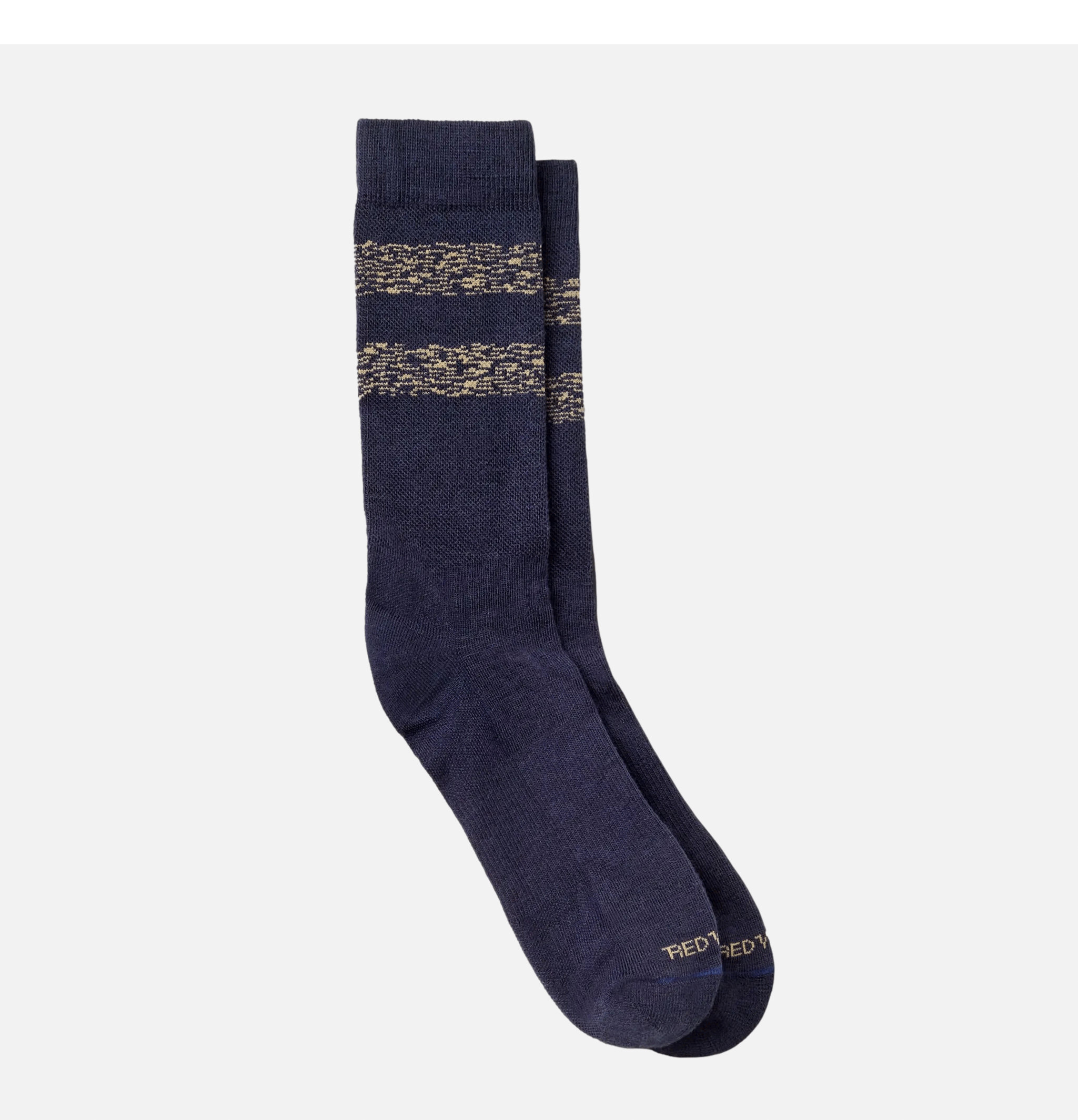 Red Wing Chaussettes Wool Blend Striped Crew Navy