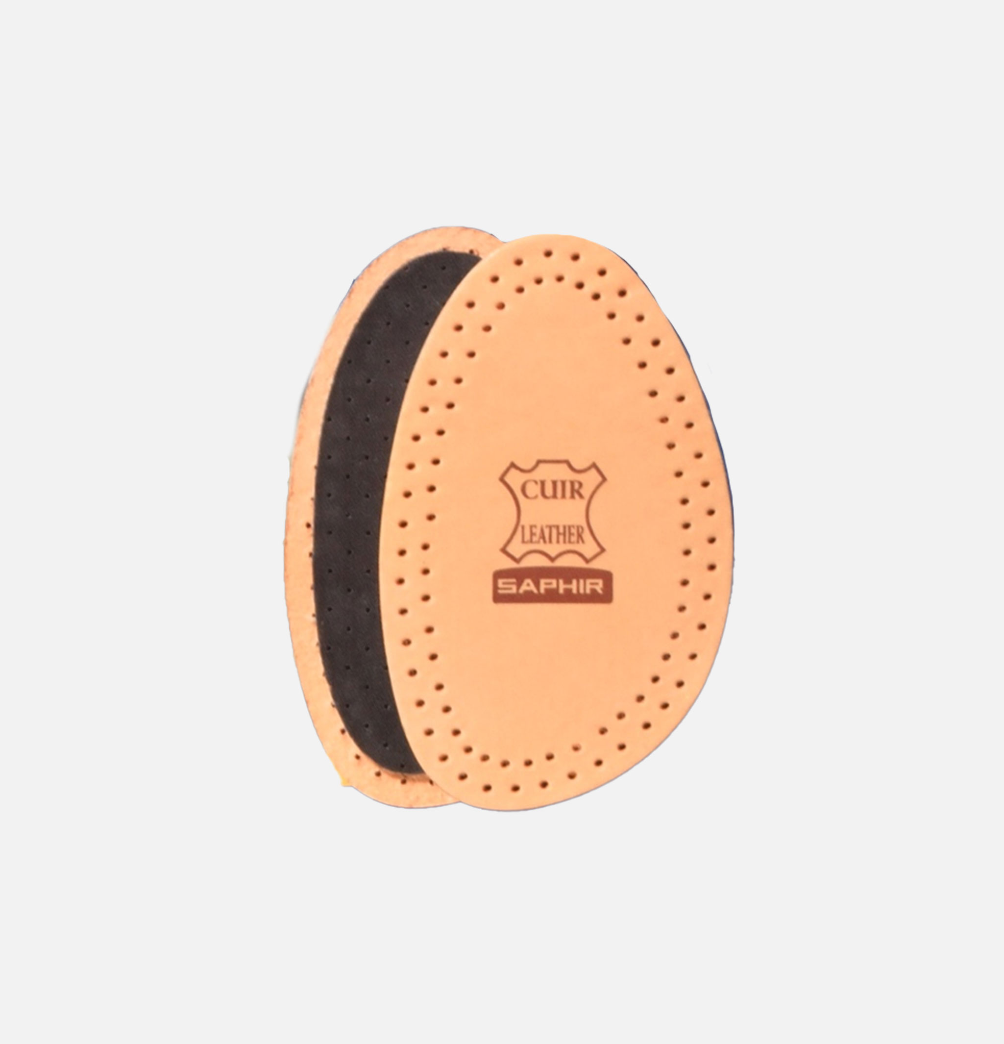 Saphir Demi Semelle Cuir Luxe Charbon
