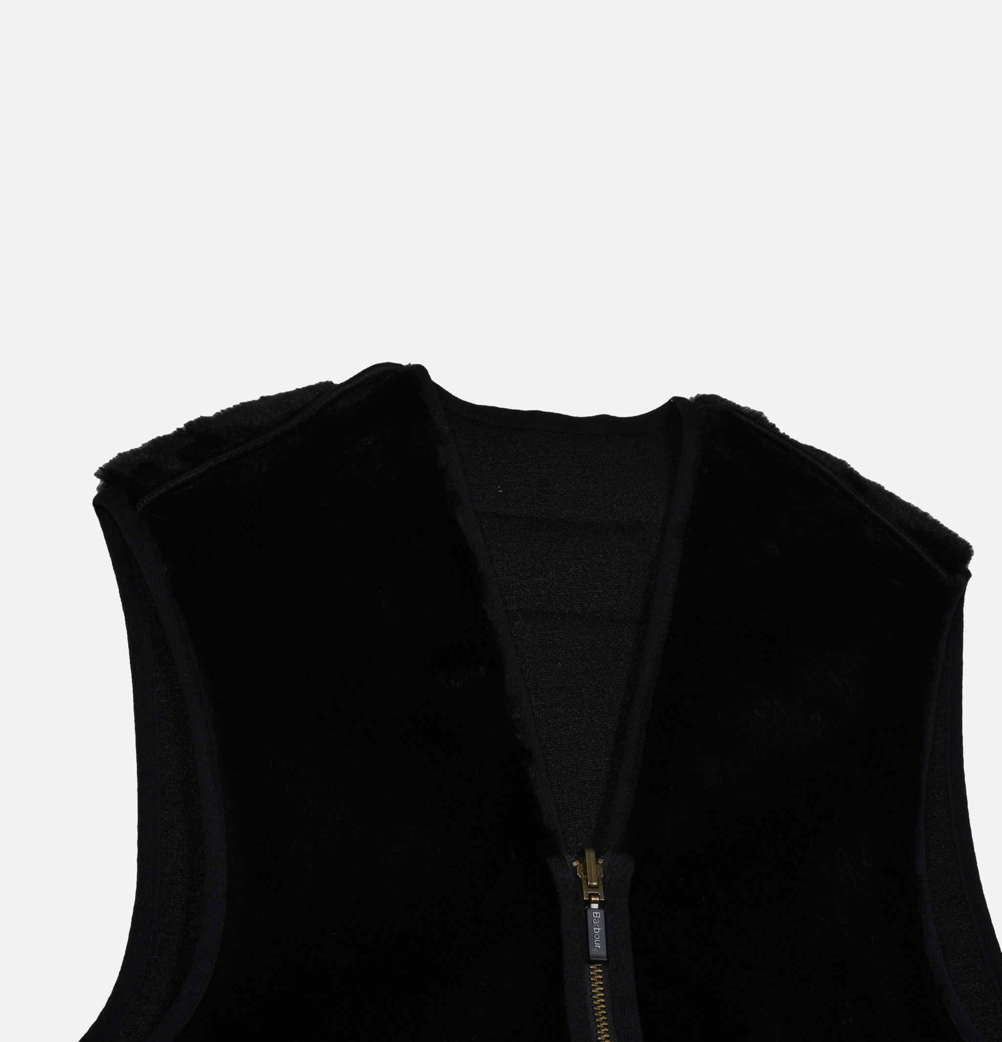 Barbour Warm Pile Zip Vest Black
