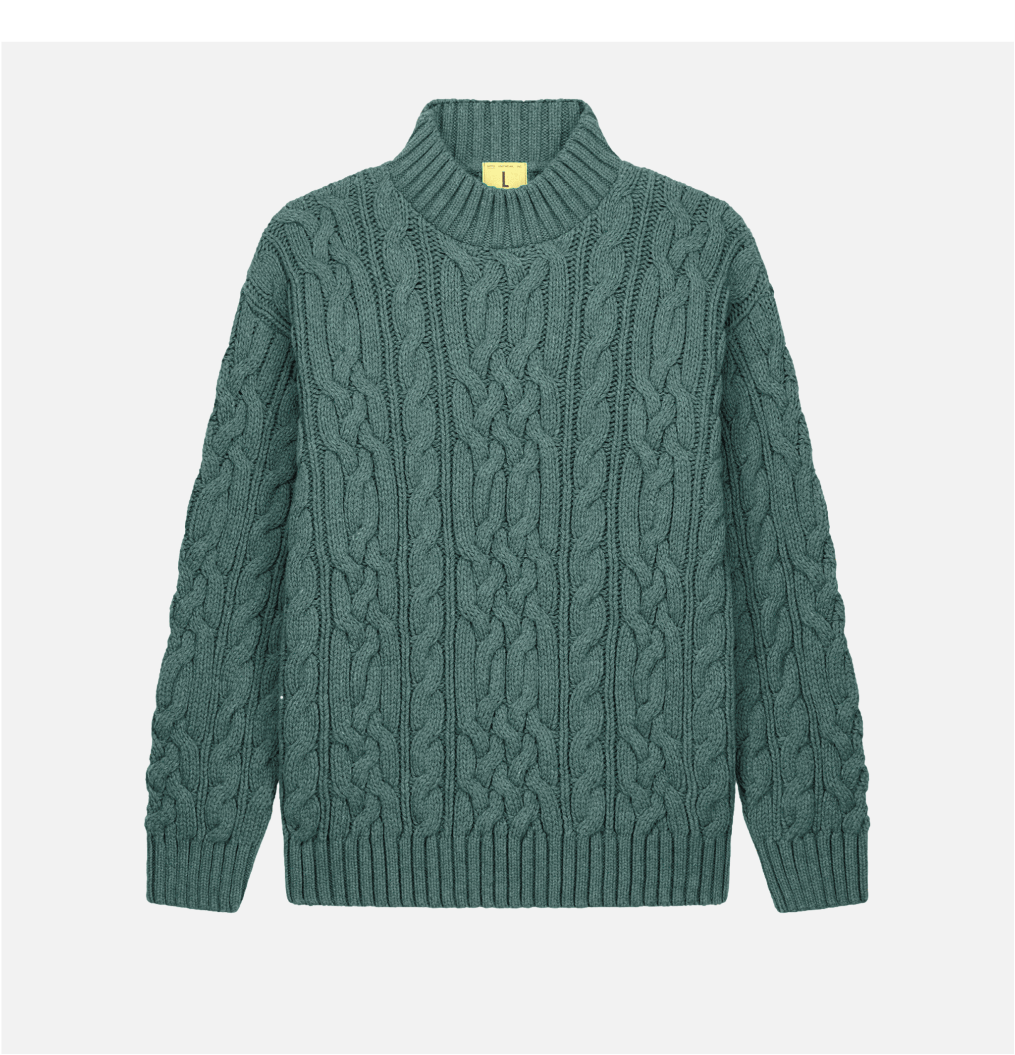 Nitto Knitwear Round Neck Sweater Ohannes Green Titanium