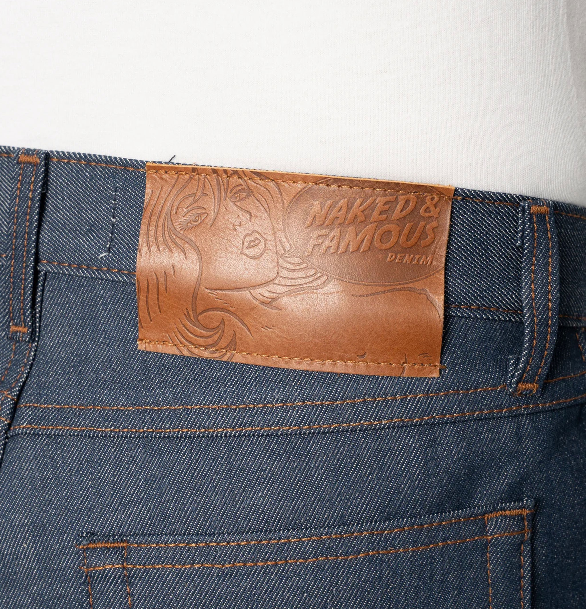 Jean Naked and Famous True Guy Natural Indigo