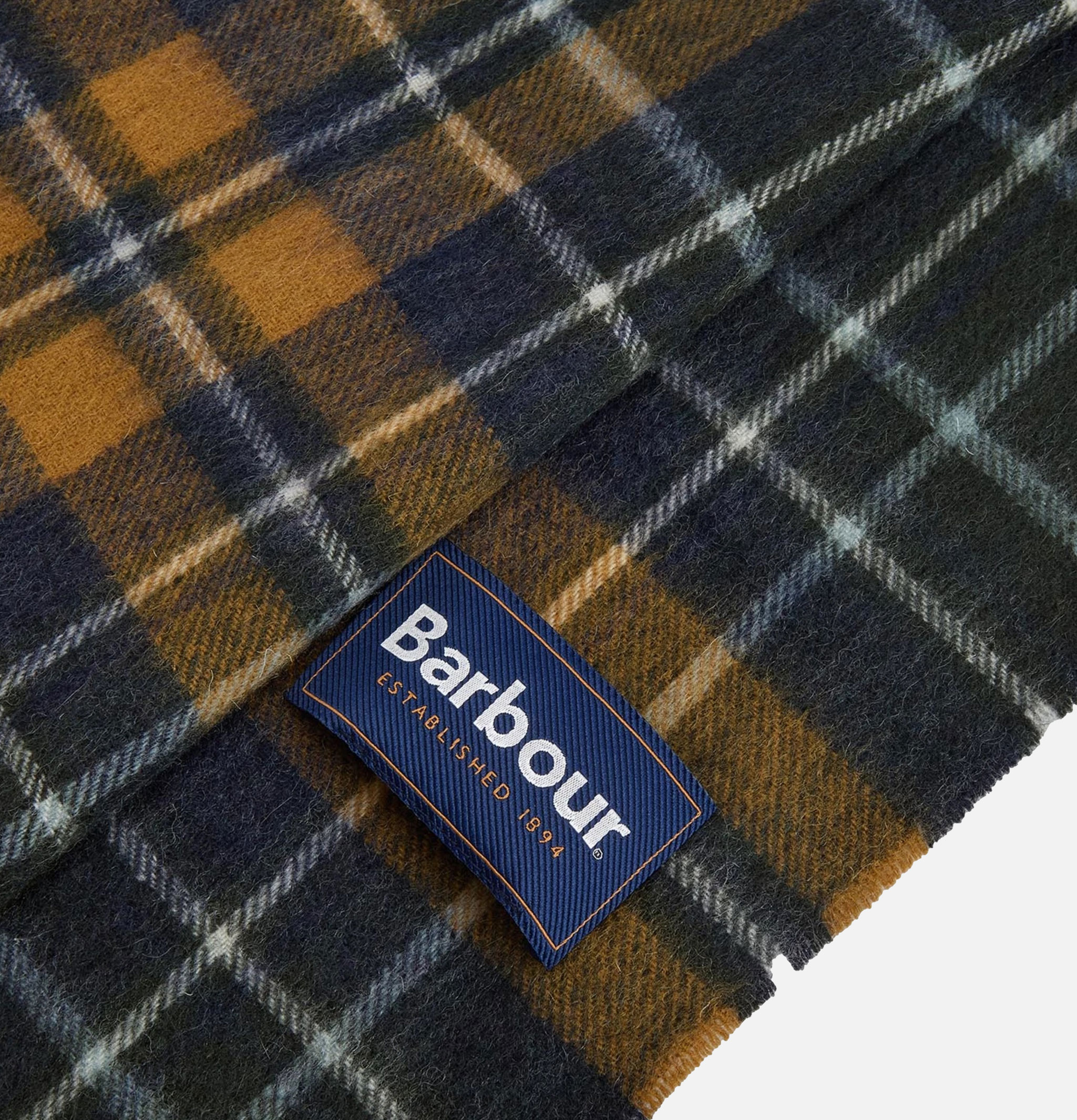 Barbour Écharpe New Check Forest Brown