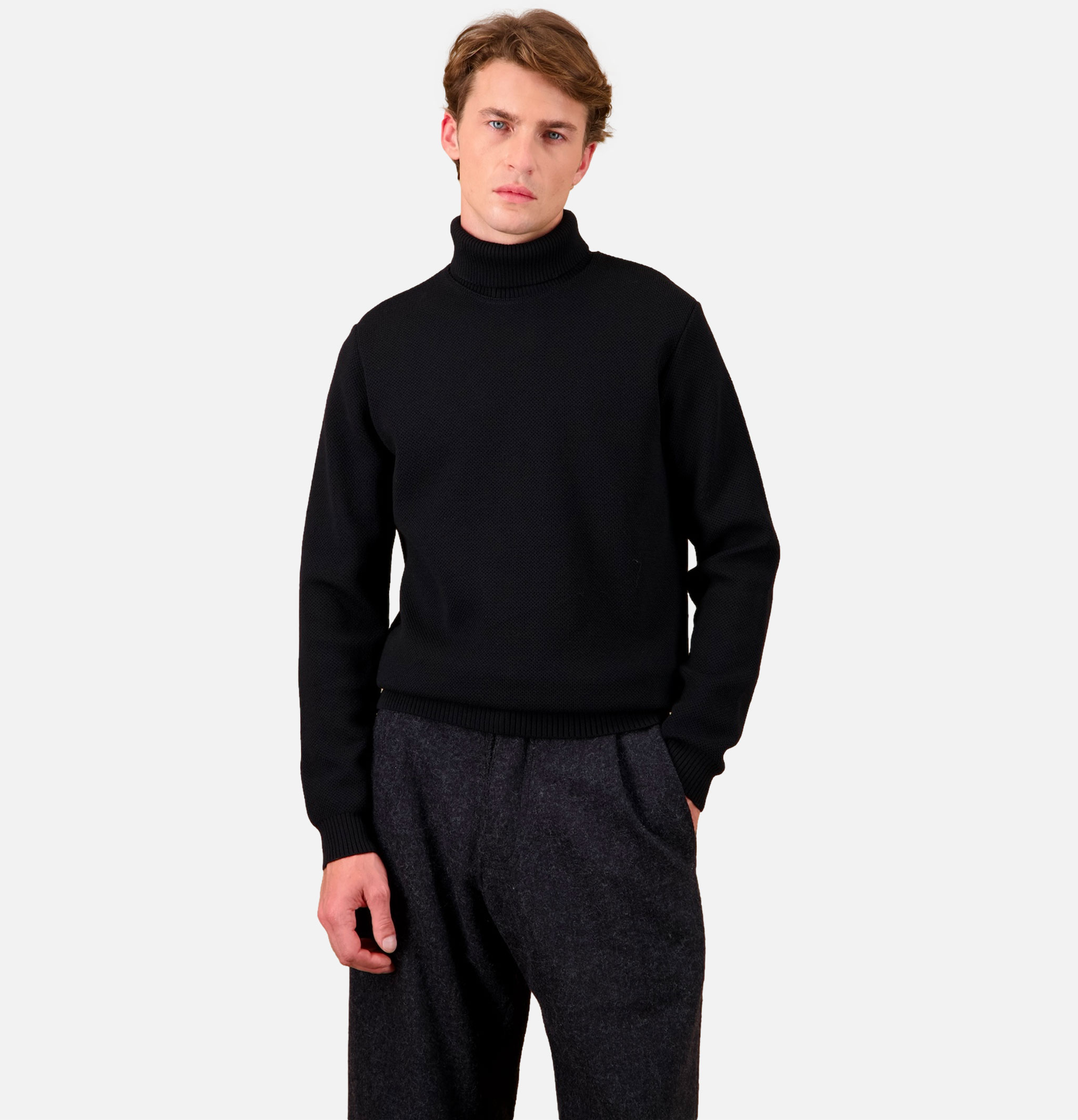 Pull Youri Col Roulé Black