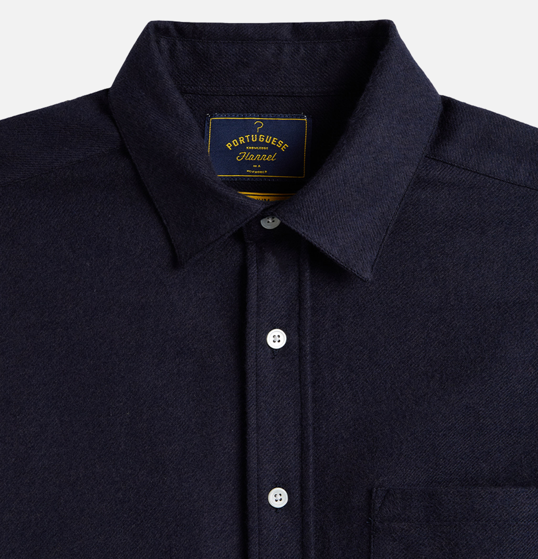 Portuguese Flannel Chemise Teca Navy