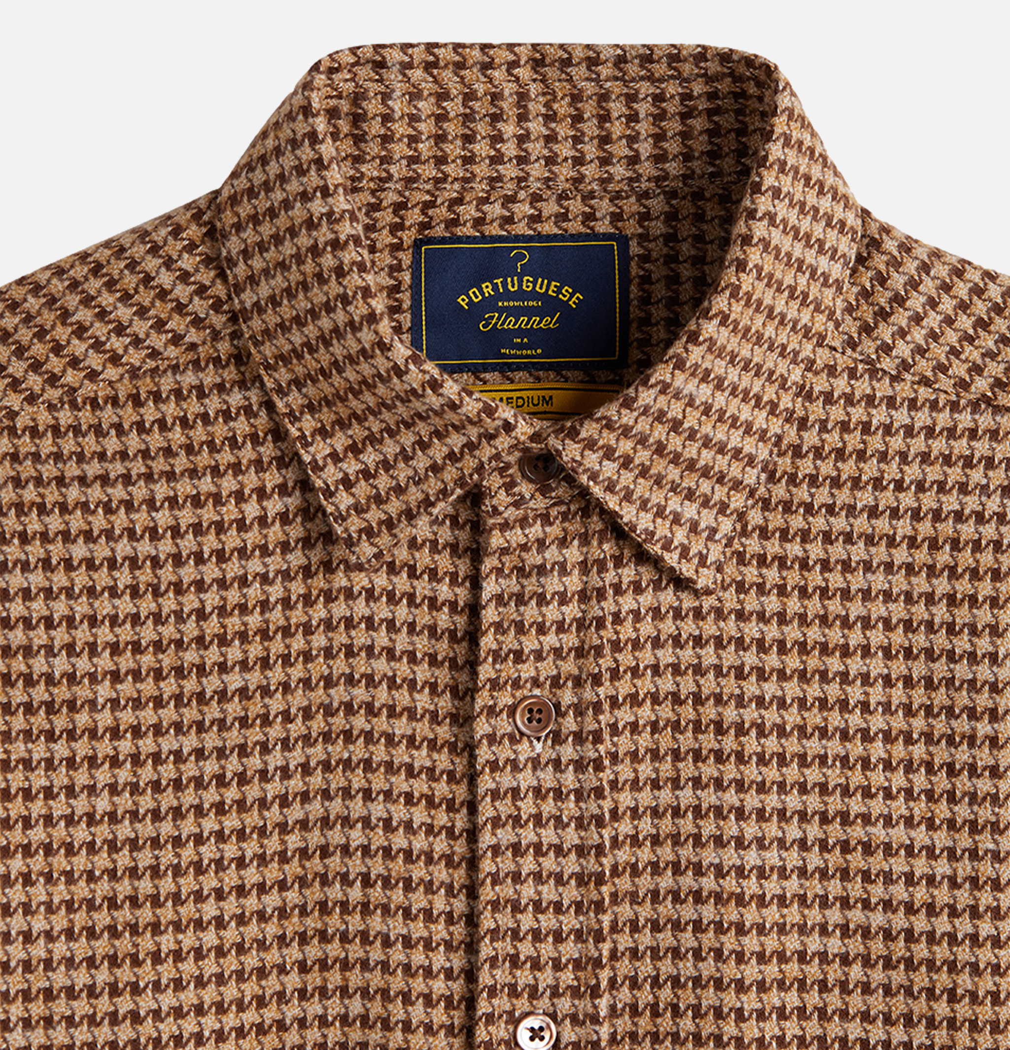 Portuguese Flannel Chemise Abstract Marron