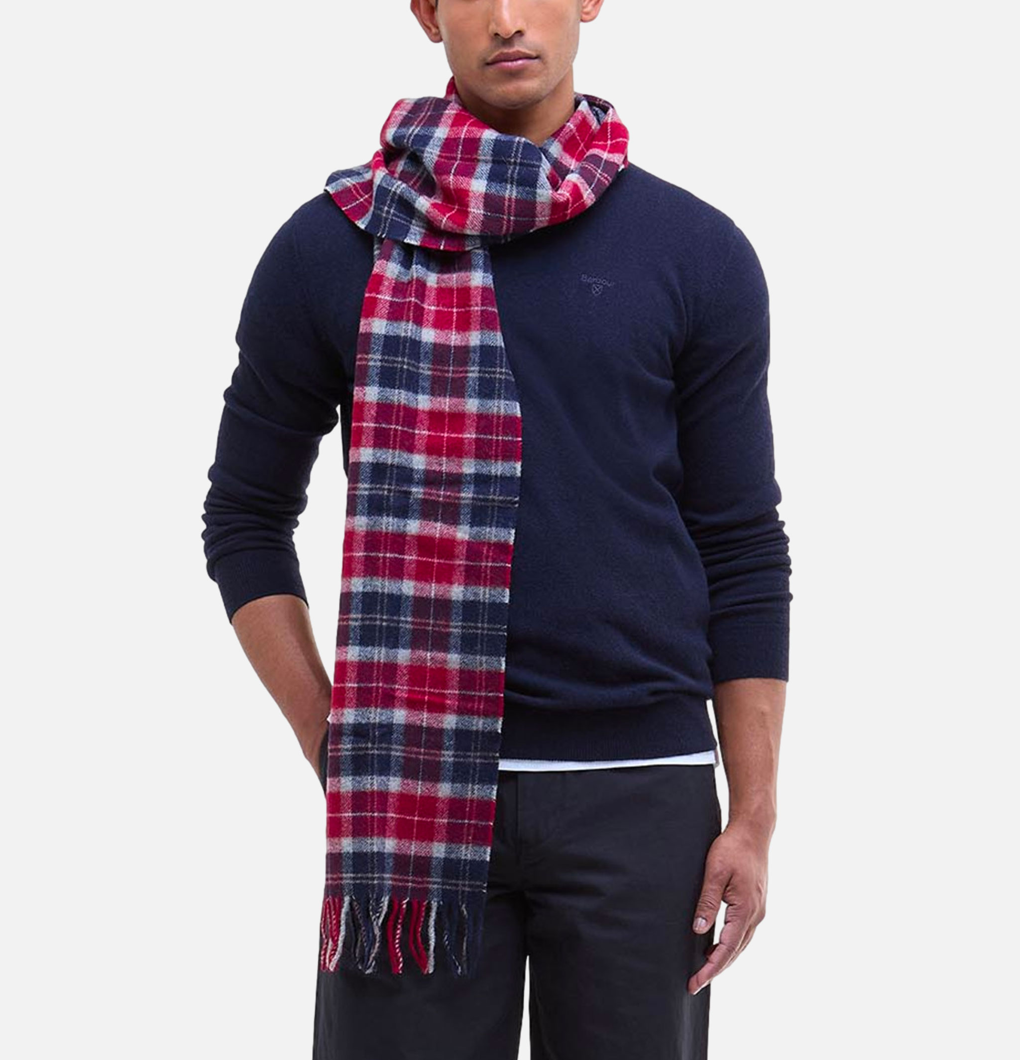 Barbour Cranberry Lambswool Scarf