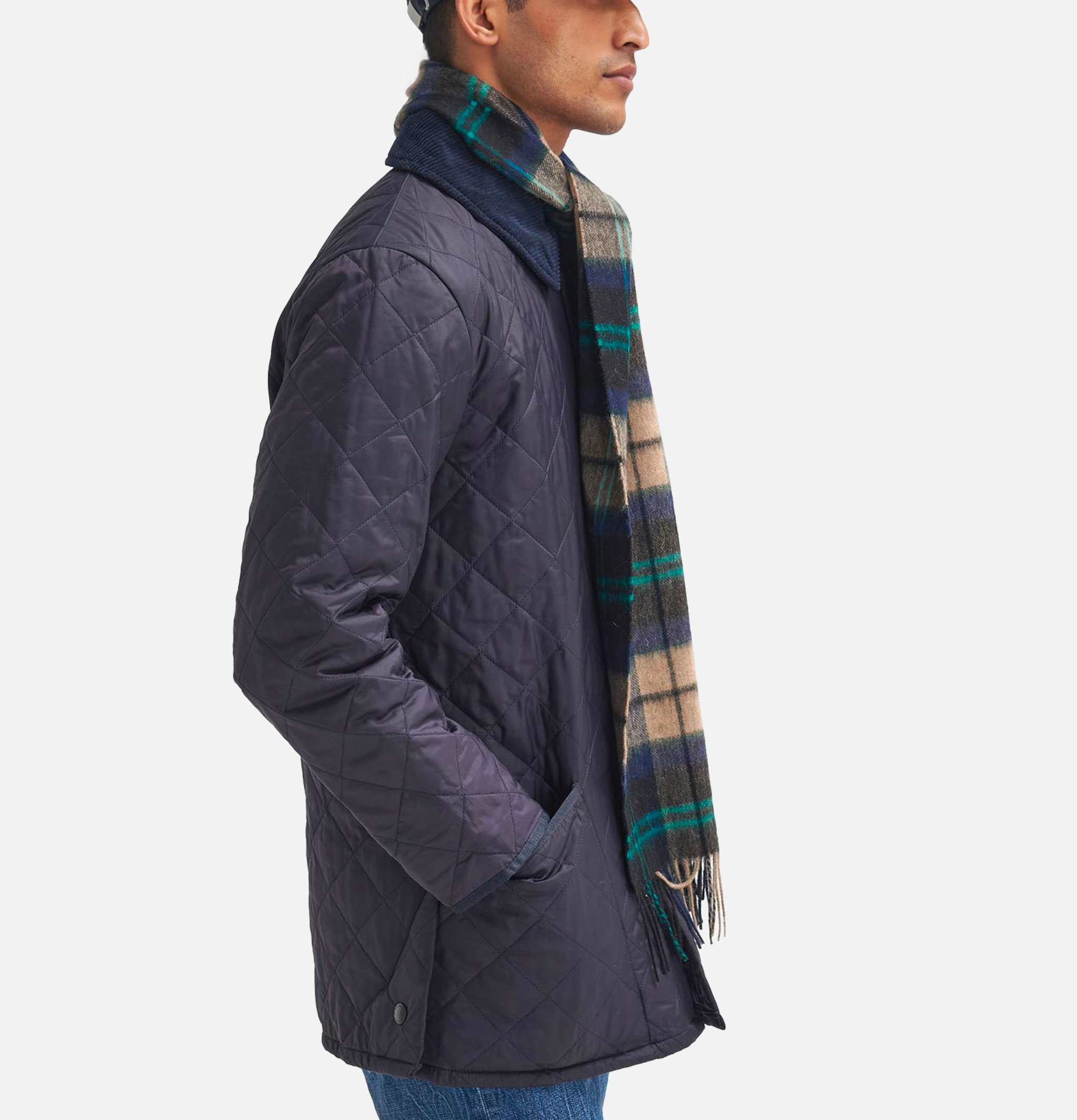 Barbour Cashmere Scarf Green Loche
