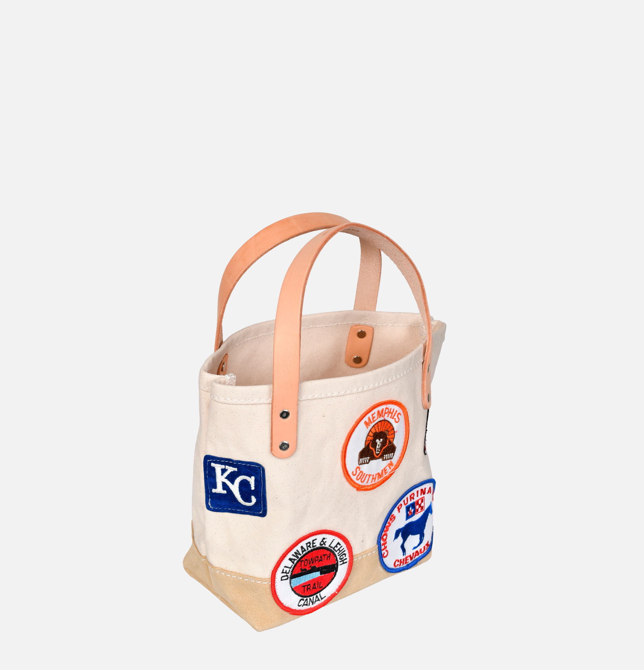 Heritage Leather Company | Minitote With Vintage Patches | Royalcheese