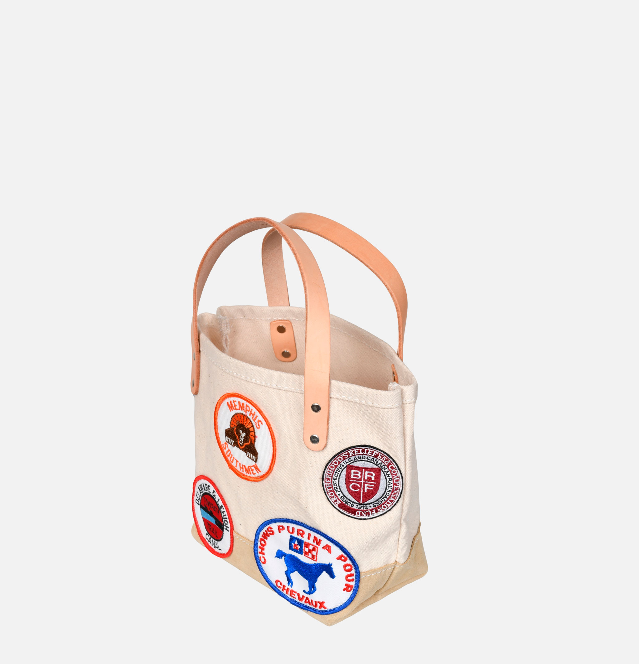 Heritage Leather Company | Minitote With Vintage Patches | Royalcheese