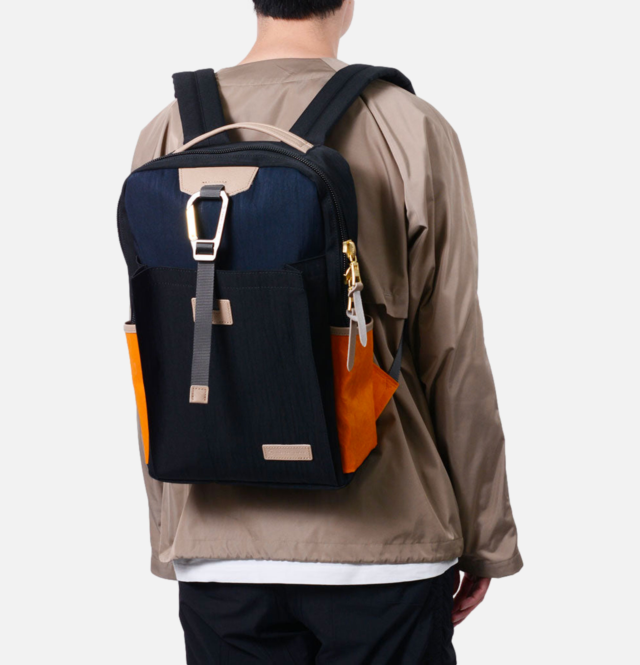 Master Piece Link Backpack Black Camel