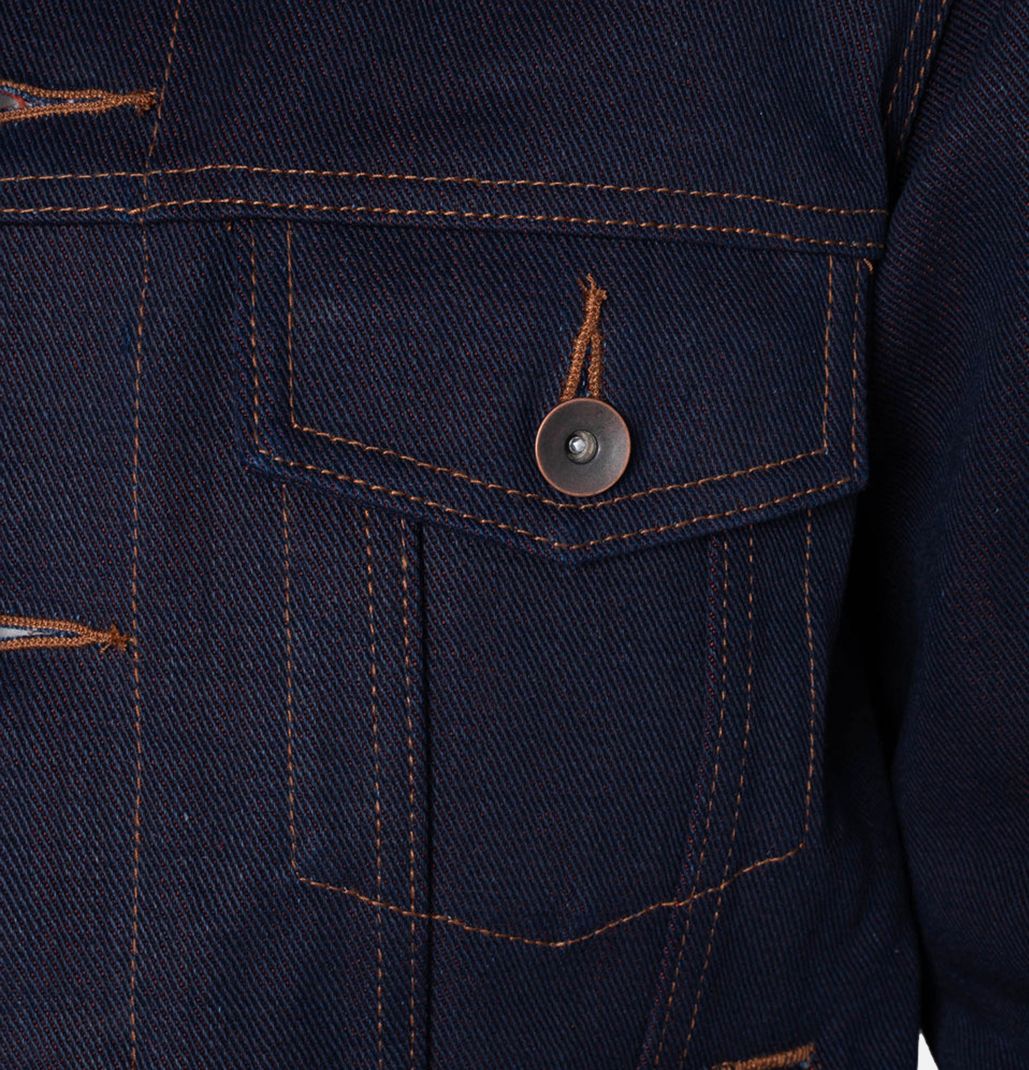 The Unbranded Brand Veste UB991 21oz Red Weft Indigo