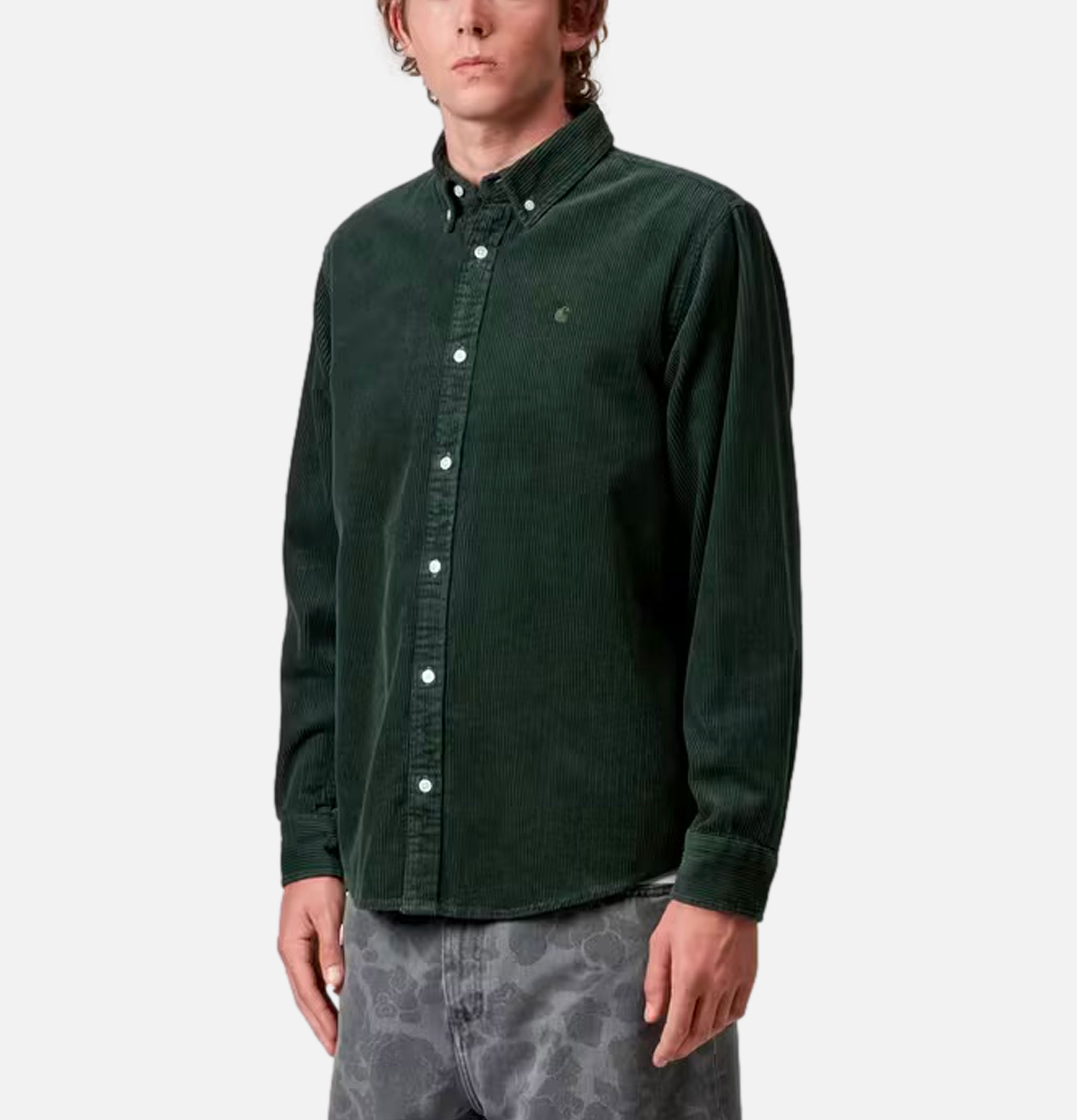 Carhartt WIP Chemise L/S Madison Cord Sycamore Tree