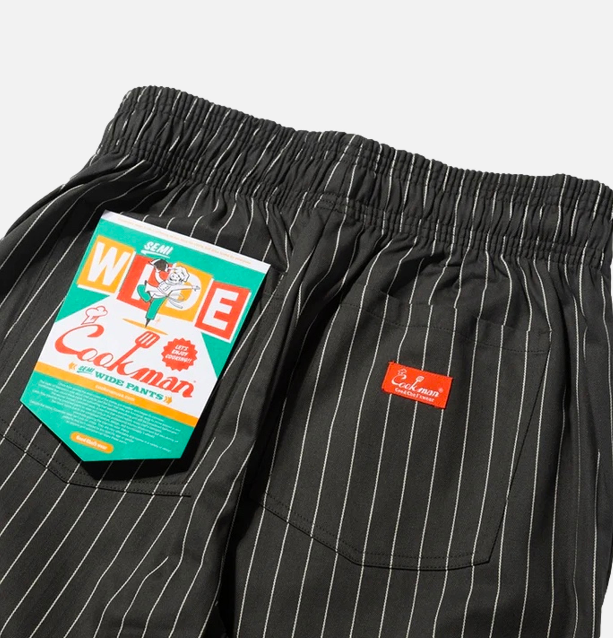 Pantalon Cookman Semi-wide Herringbone Stripe Charcoal