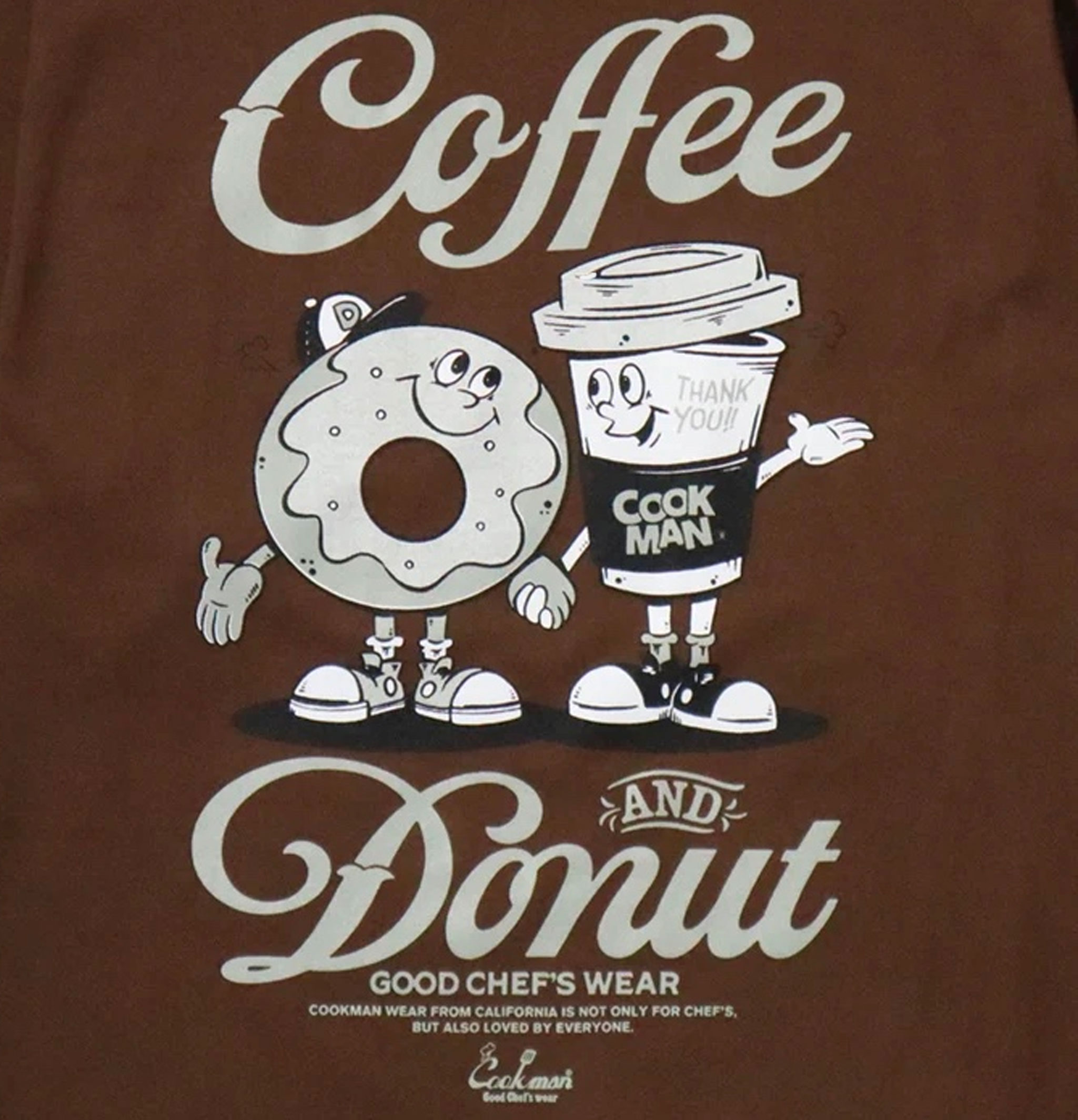 Cookman Tee Ls Coffee Donut Dark Brown