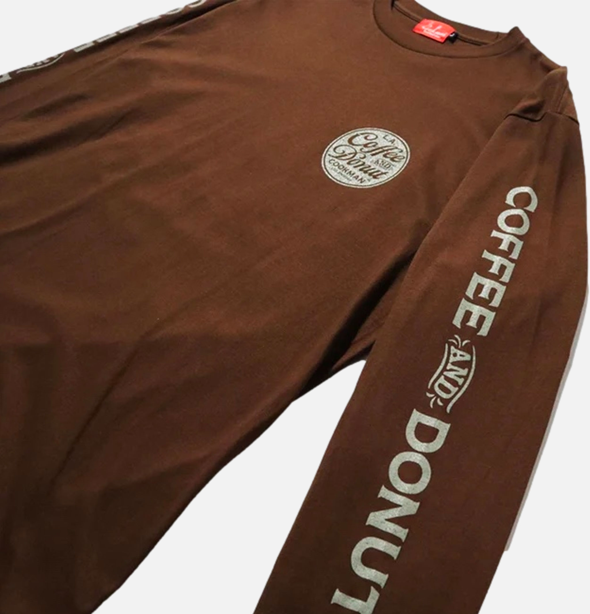 Cookman Tee Ls Coffee Donut Dark Brown