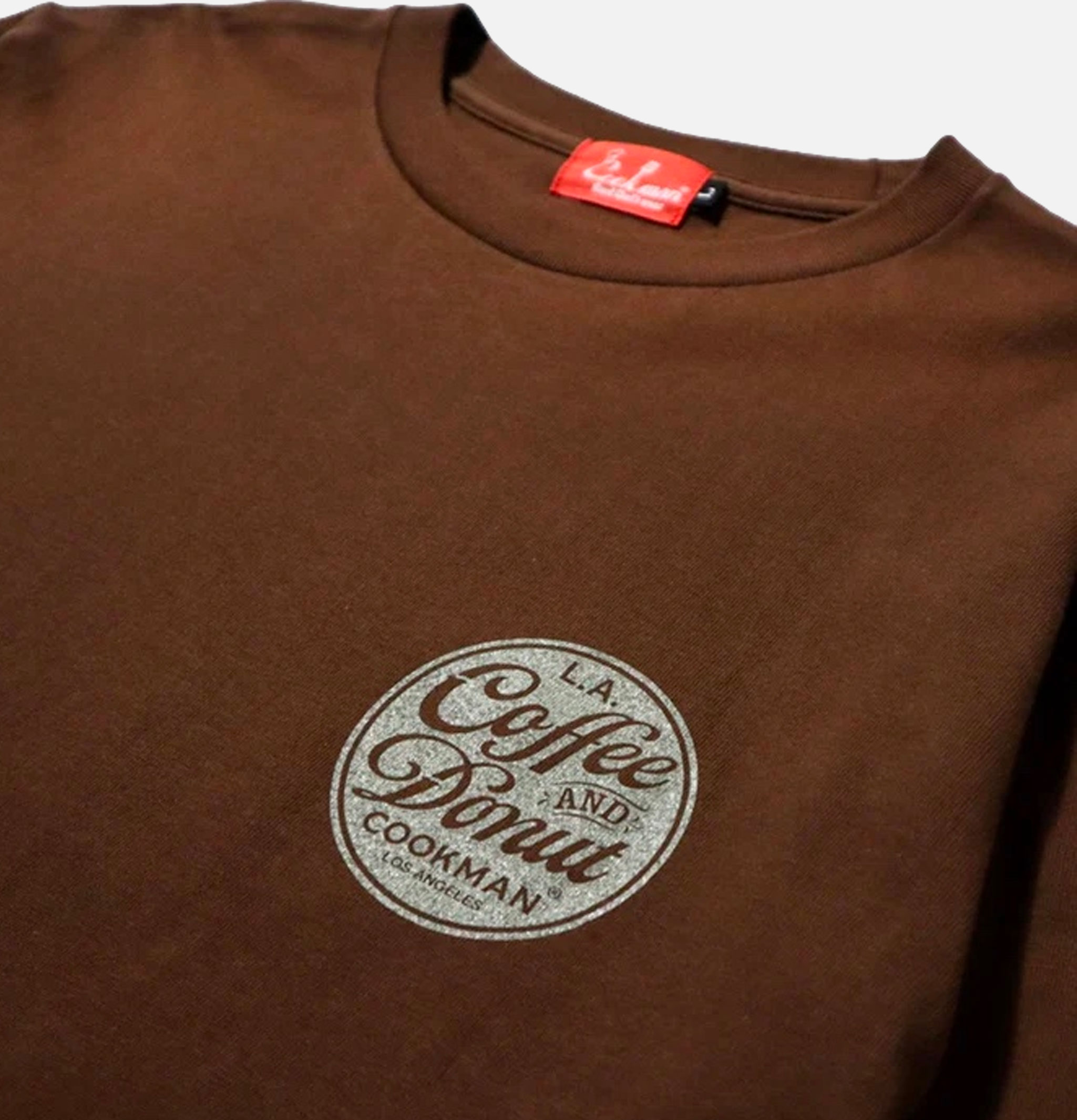 Cookman Tee Ls Coffee Donut Dark Brown