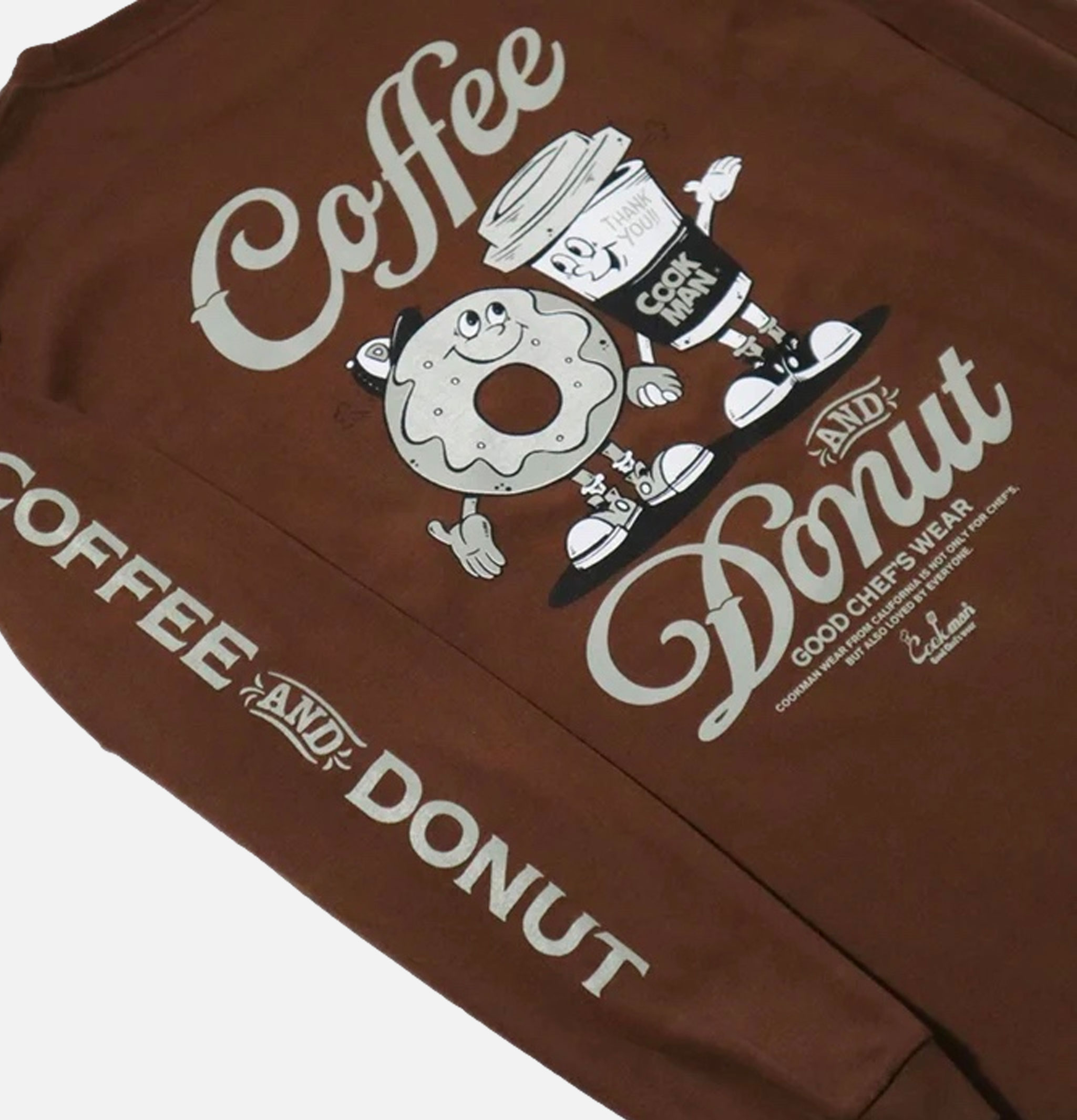 Cookman Tee Ls Coffee Donut Dark Brown