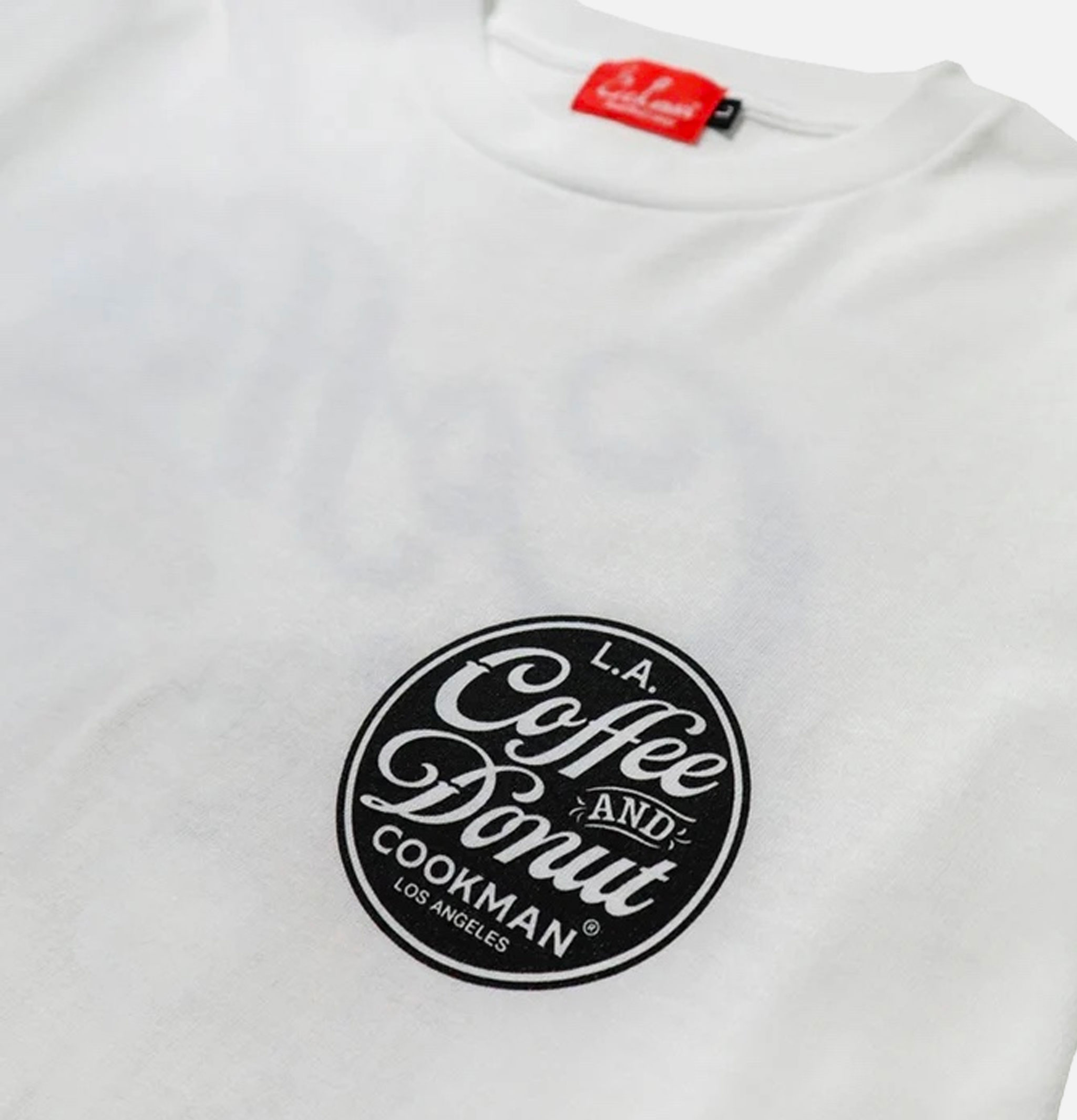 Cookman Tee Ls Coffee Donut White