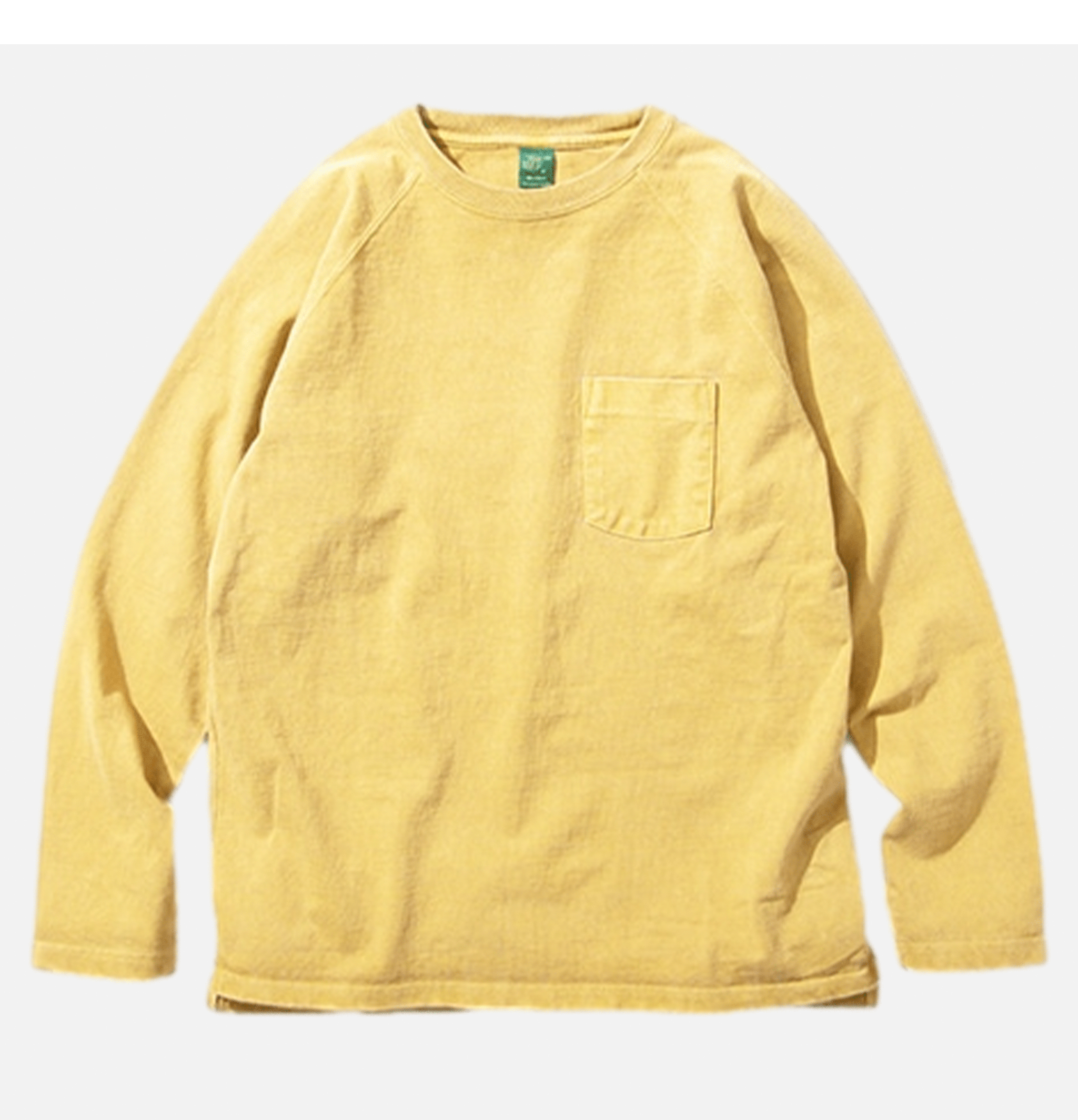 Good On Japan Ls Heavy Raglan Pkt Tee Straw