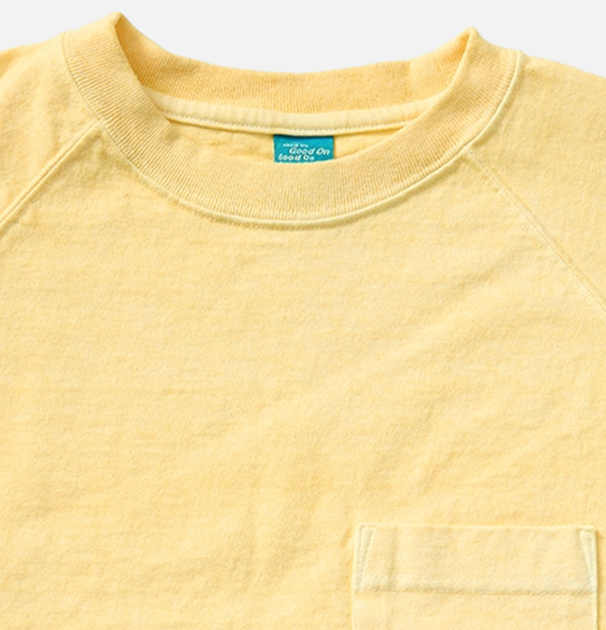 Good On Japan Ls Heavy Raglan Pkt Tee Straw