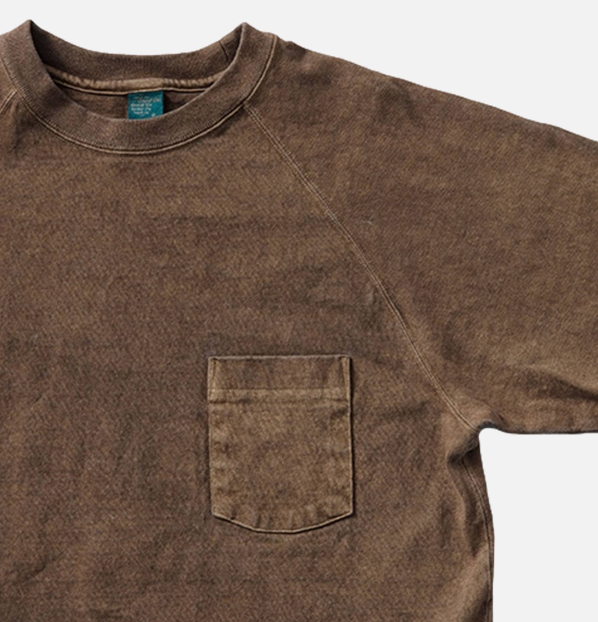 Good On Japan Ls Heavy Raglan Pocket Tee Brown