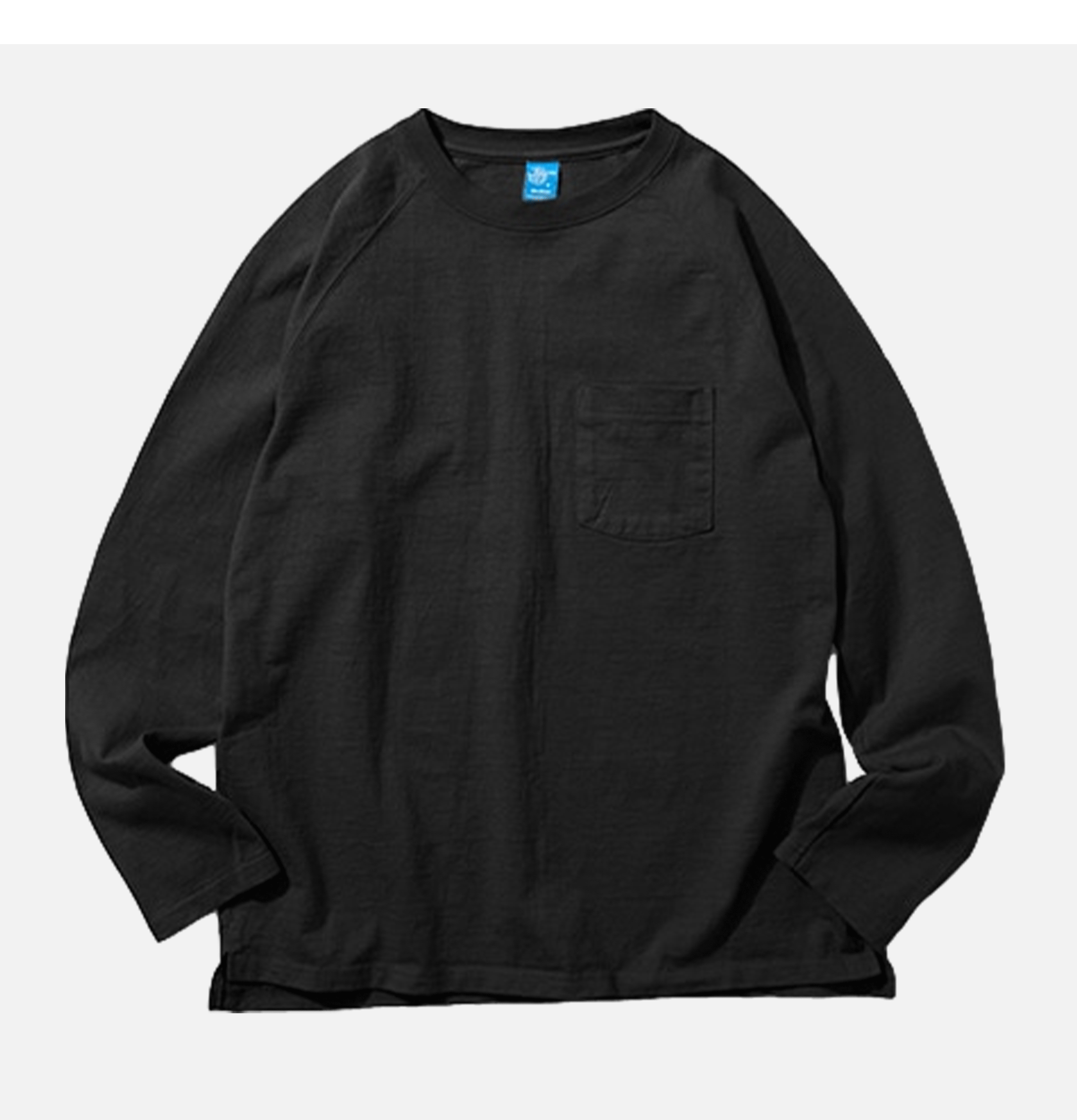 Good On Japan Ls Heavy Raglan Pocket Tee Black