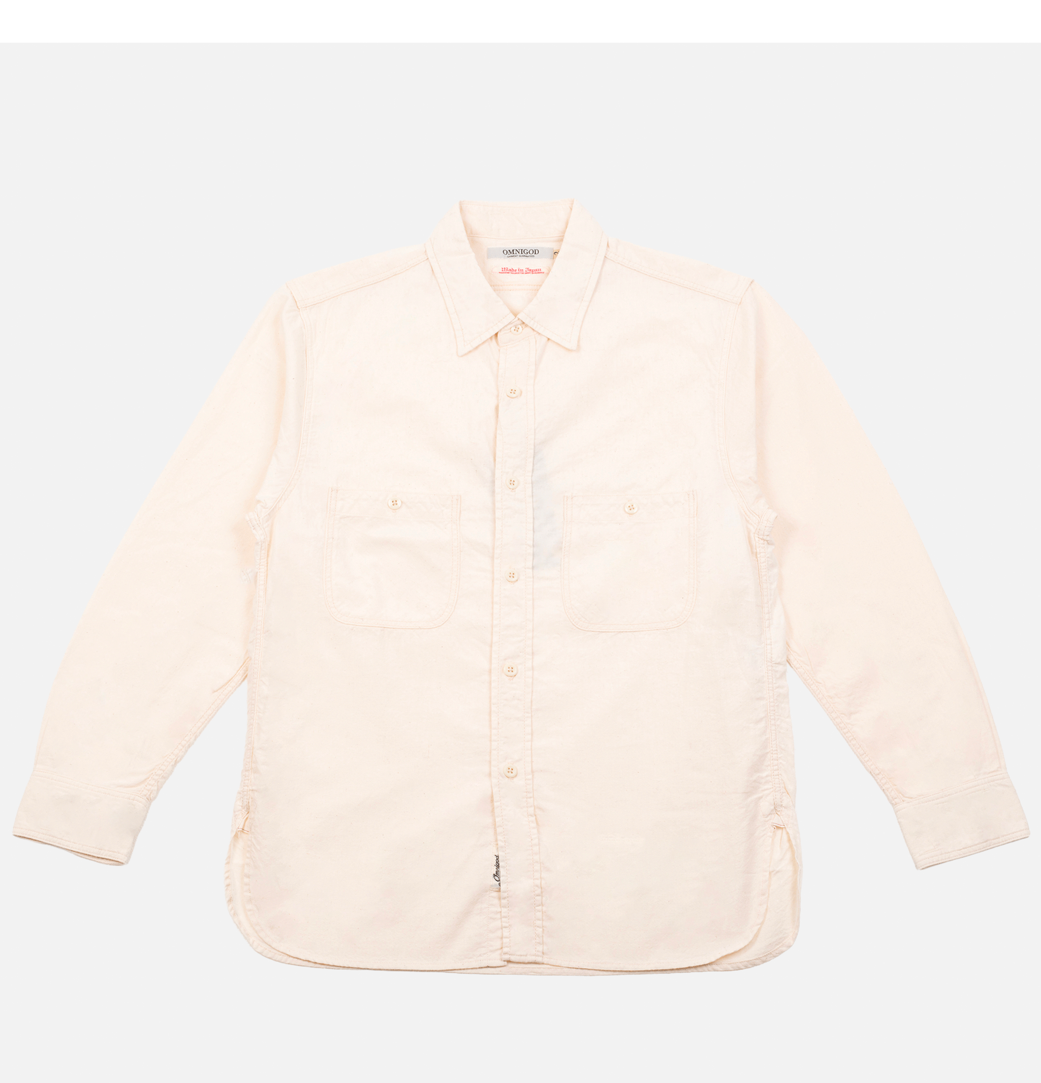 Omnigod Chemise Work Chambray Blanc