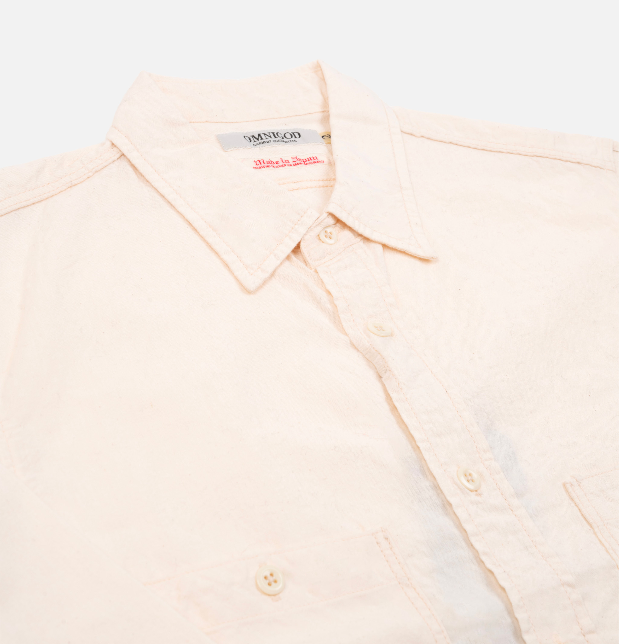 Omnigod White Work Chambray Shirt