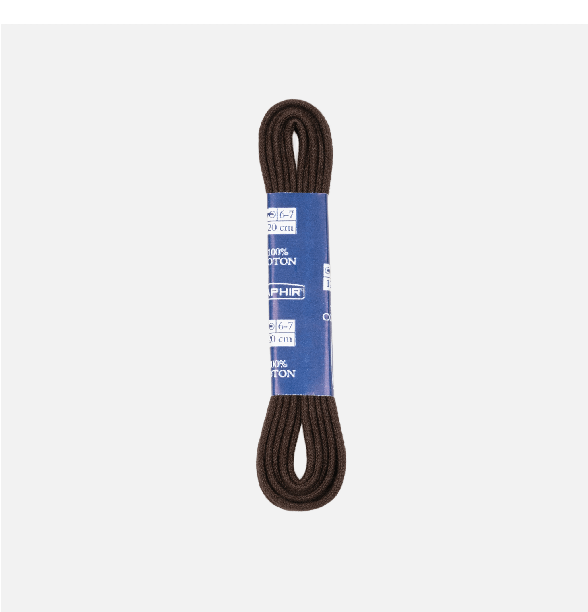 Lacet Rond Fin Marron Fonce