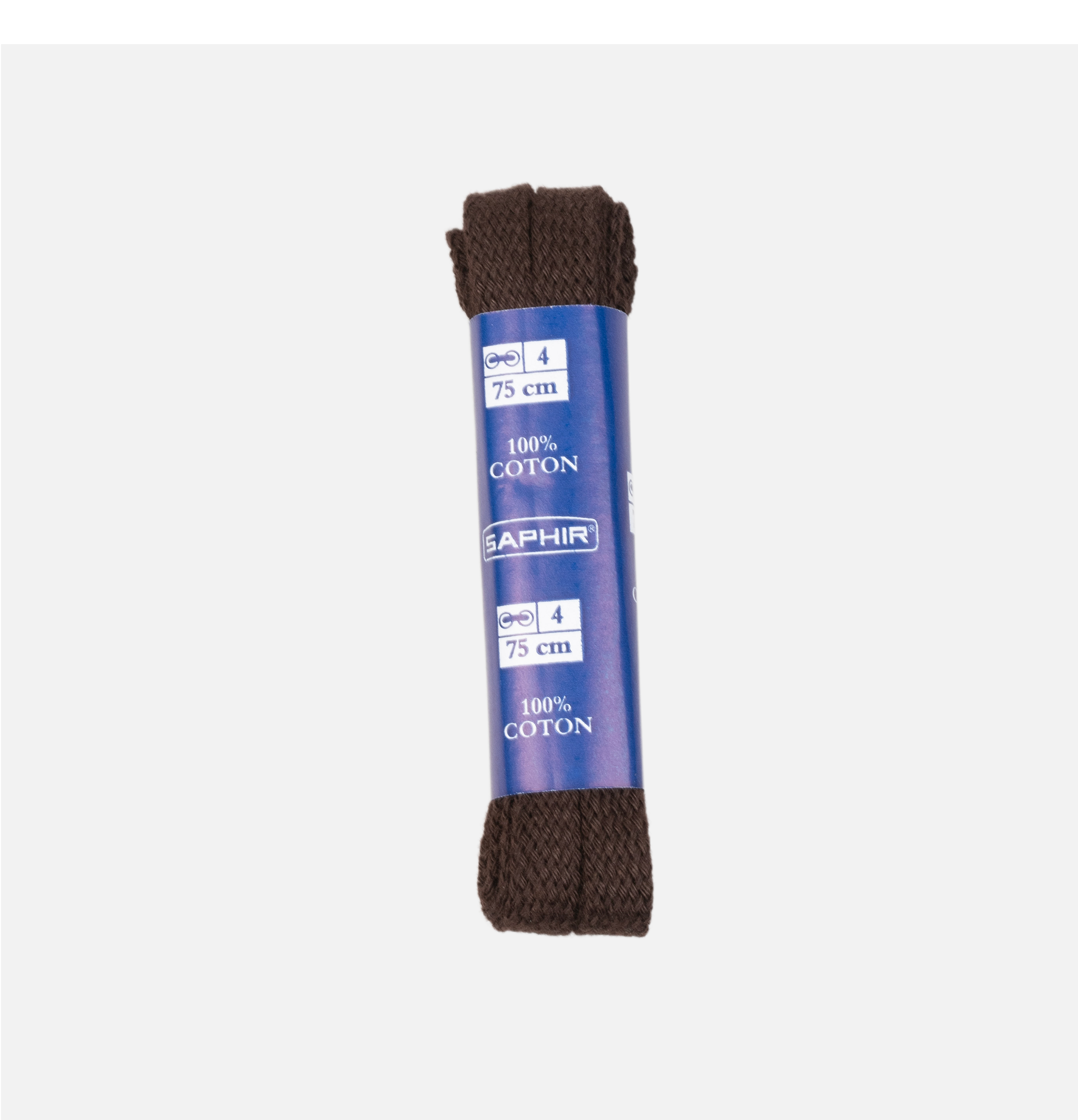 Lacet Plat Moyen Marron Fonce