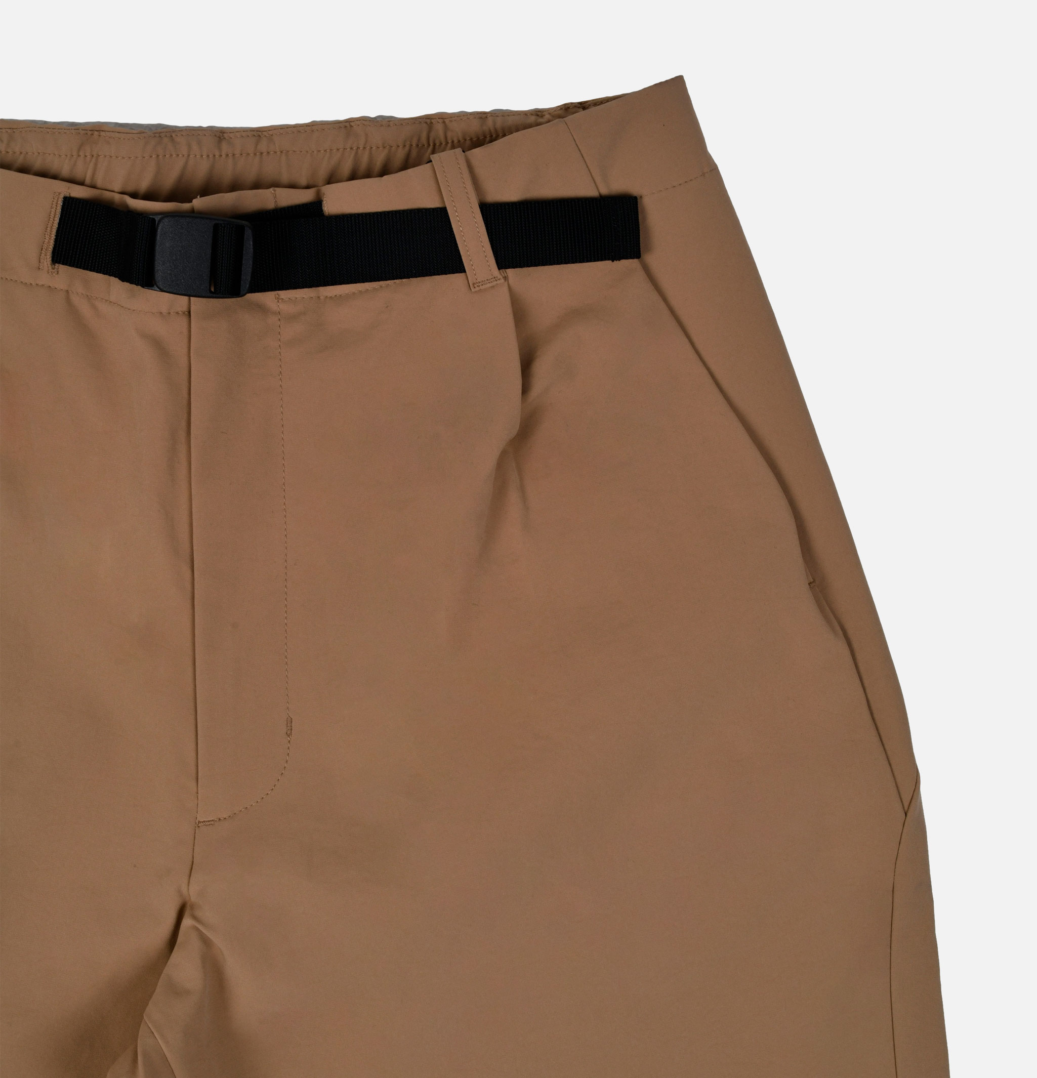 One Tuck Stretch Pants Beige