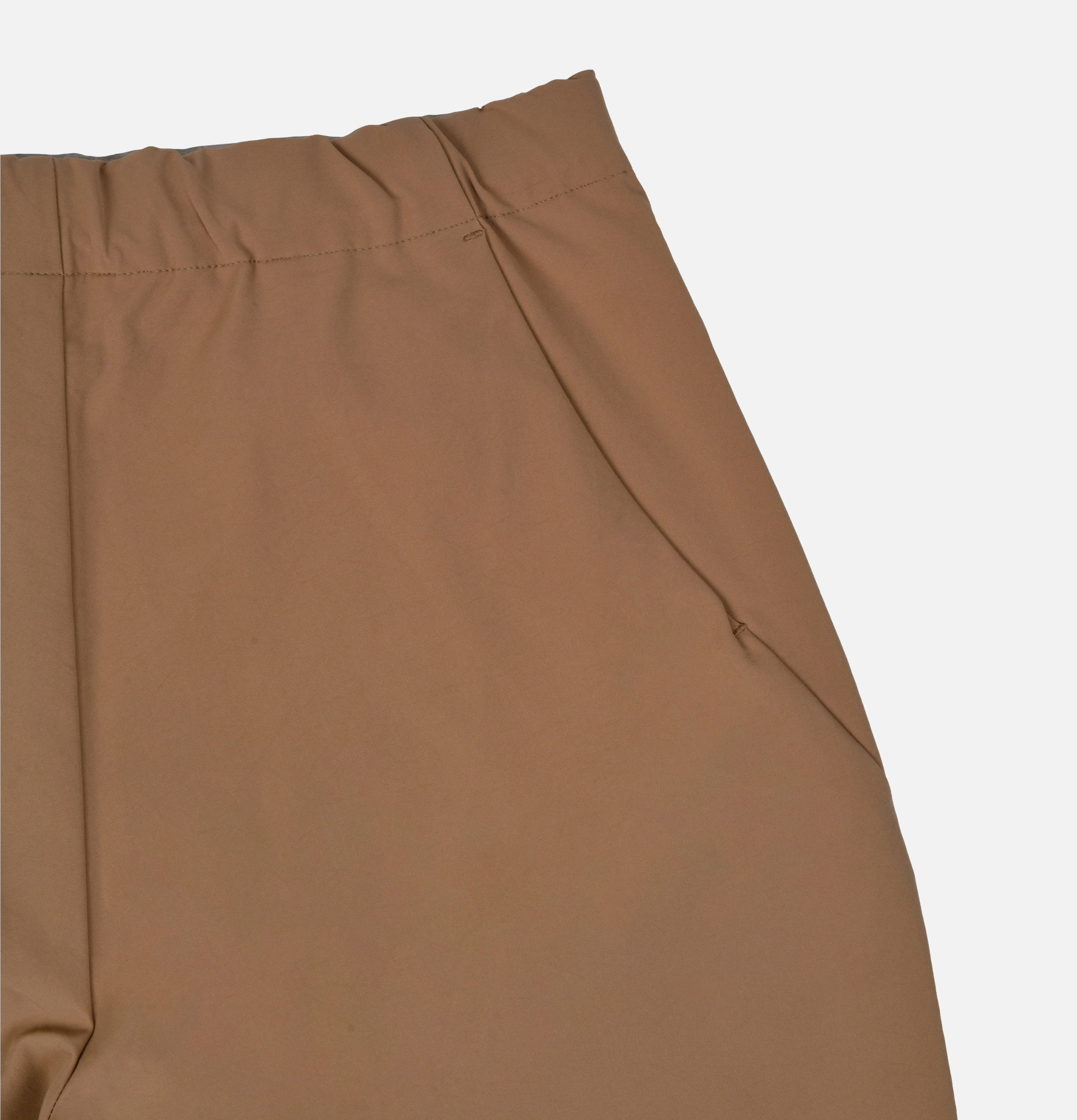 One Tuck Stretch Pants Beige