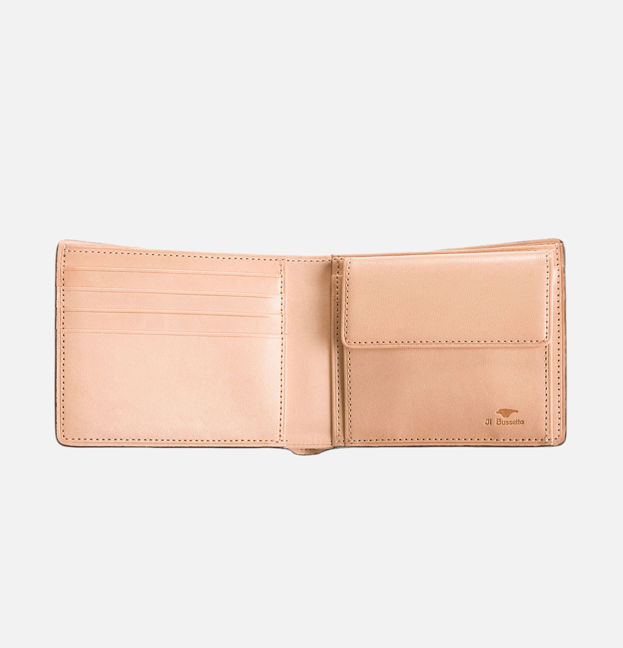 Il bussetto Portefeuille Bi-Fold Marron Clair