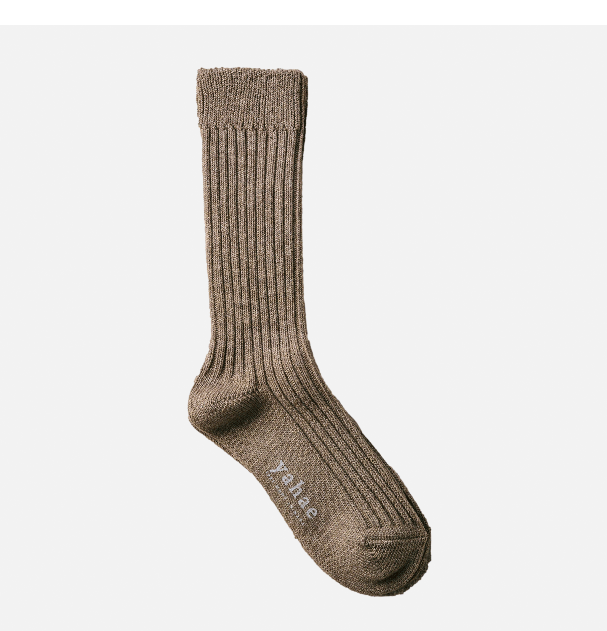 Chaussettes Yahae Japan Yak Ribbed Green.