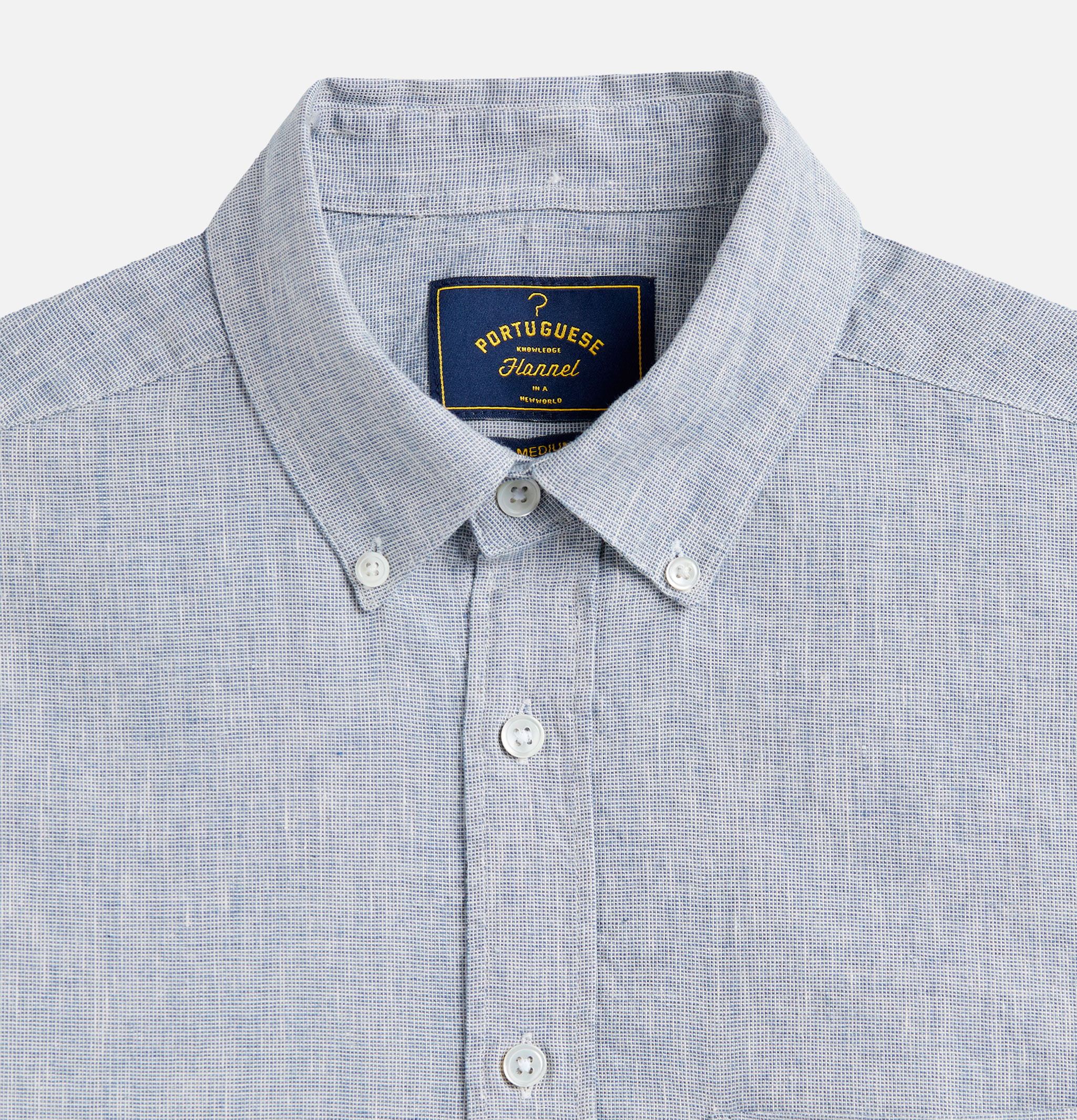Portuguese Flannel Shirt Granular Blue