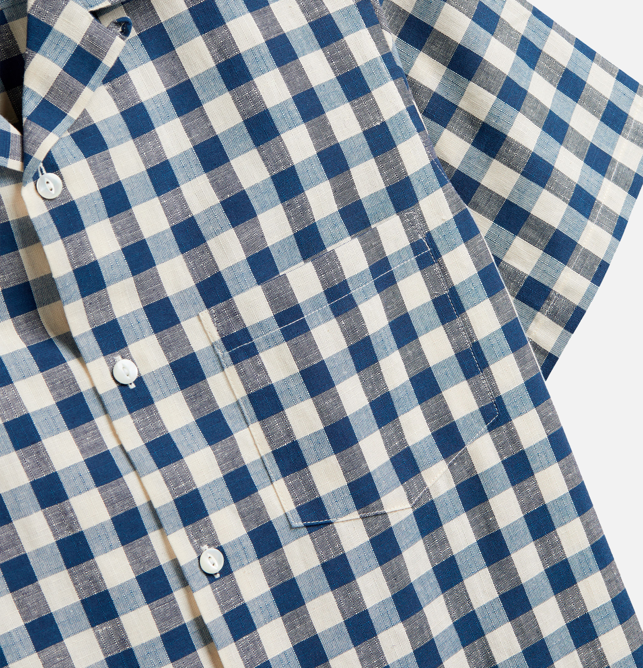 Portuguese Flannel Chemise Midwest Bleu