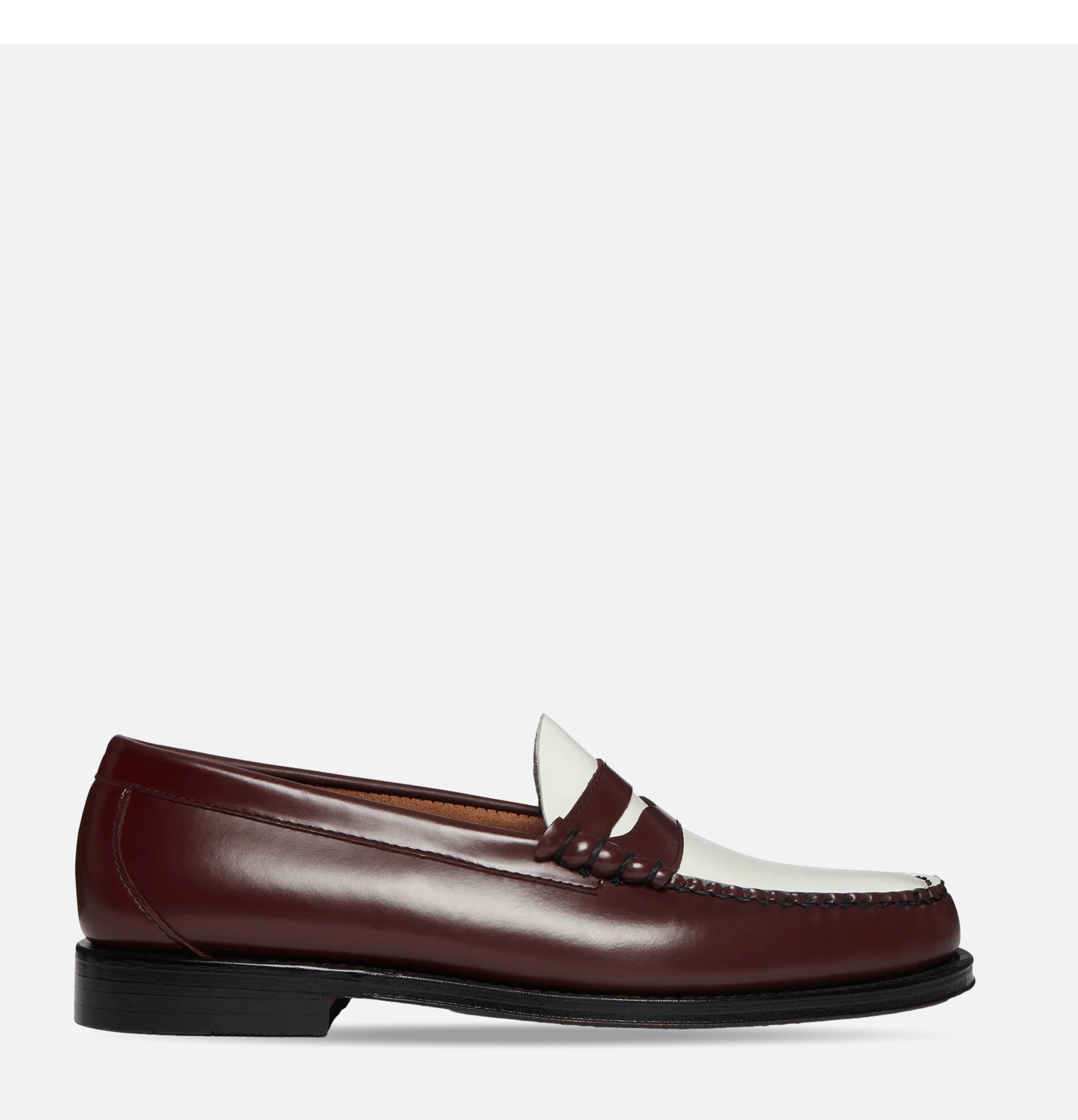 G.H. Bass Weejuns Larson Penny Loafers Wine et Blanc