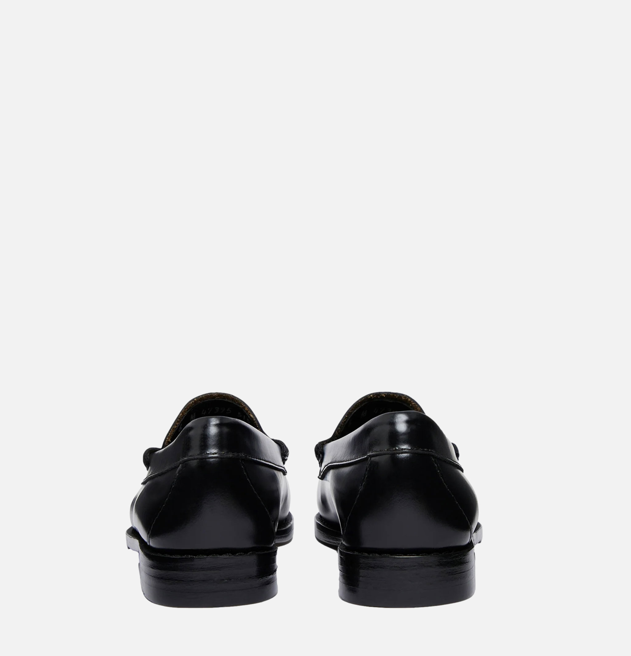 Mocassins Femme G.H Bass Weejuns Weave Penny Loafer Noir et Blanc