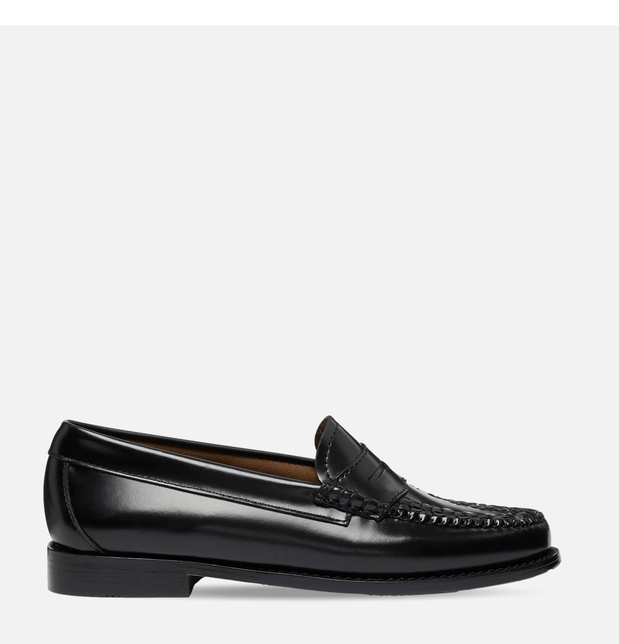 Womens G.H Bass Weejuns Weave Penny Loafer Black.