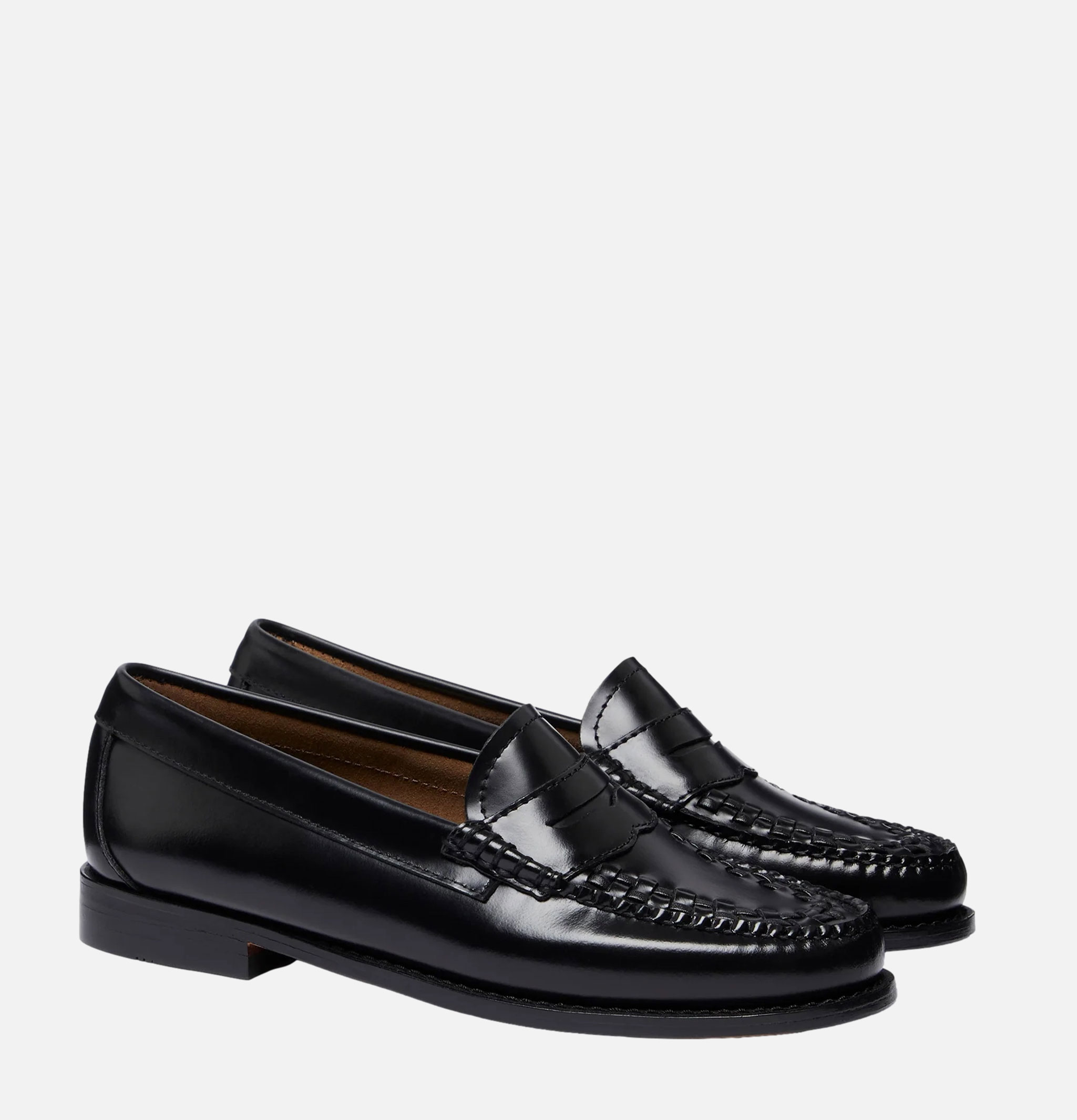 Womens G.H Bass Weejuns Weave Penny Loafer Black.