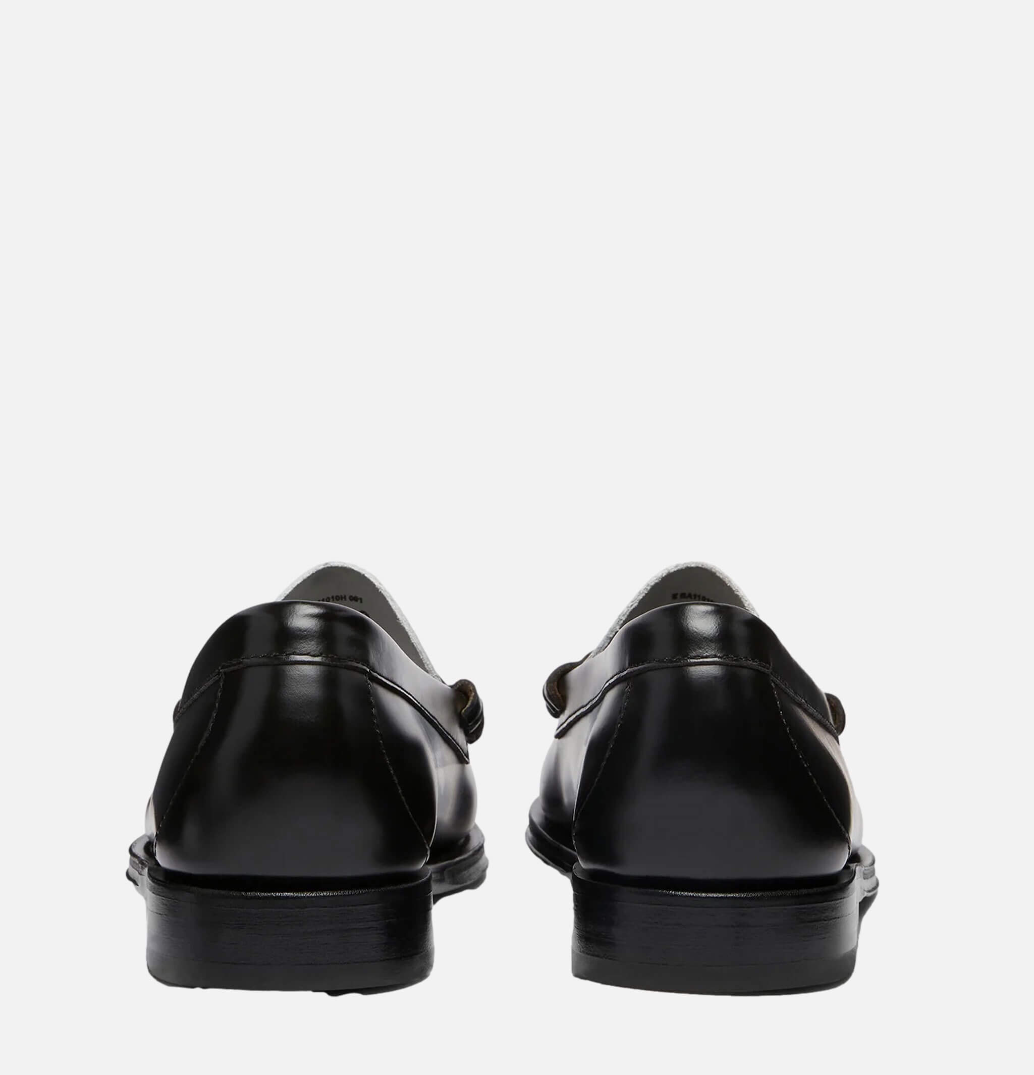 GH Bass Weejuns Penny Loafers Cuir noir et blanc