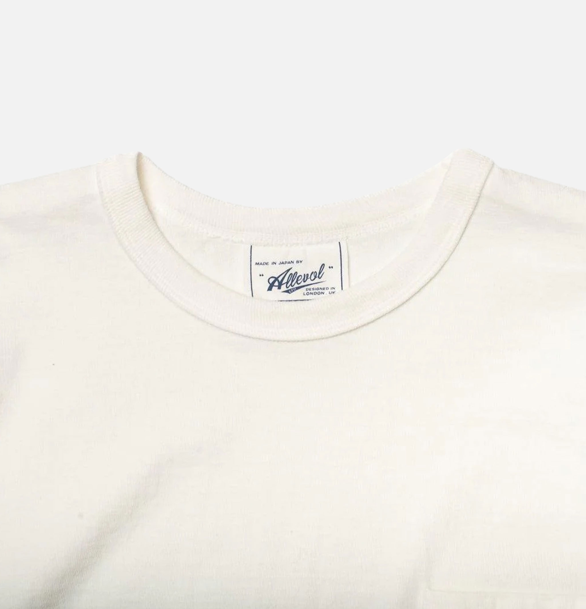 Allevol Heavy Duty Crew Long Sleeve T-Shirt White