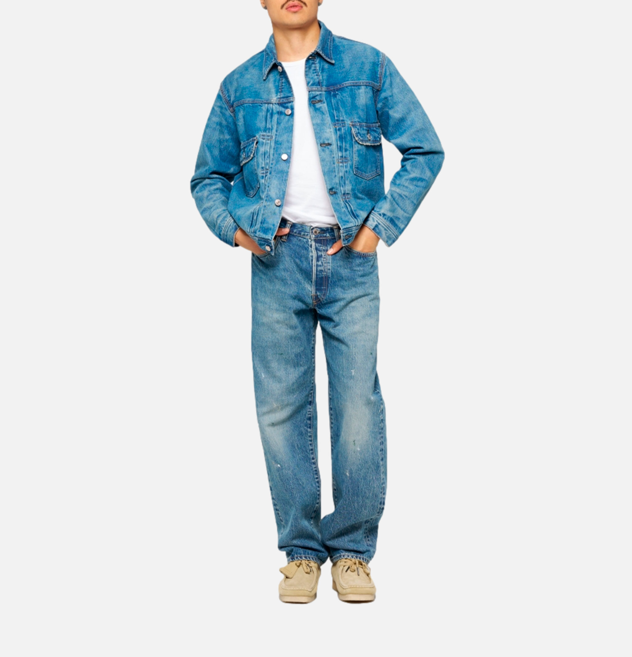 Edwin Denim Jacket Blue Light Used