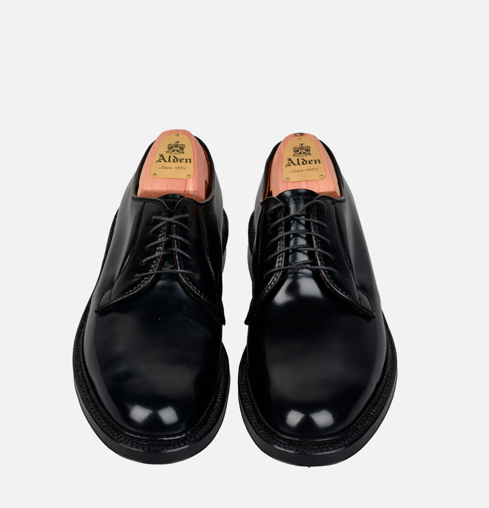 Alden Shoe Co 9901 Plain Toe Blucher Shoes Black