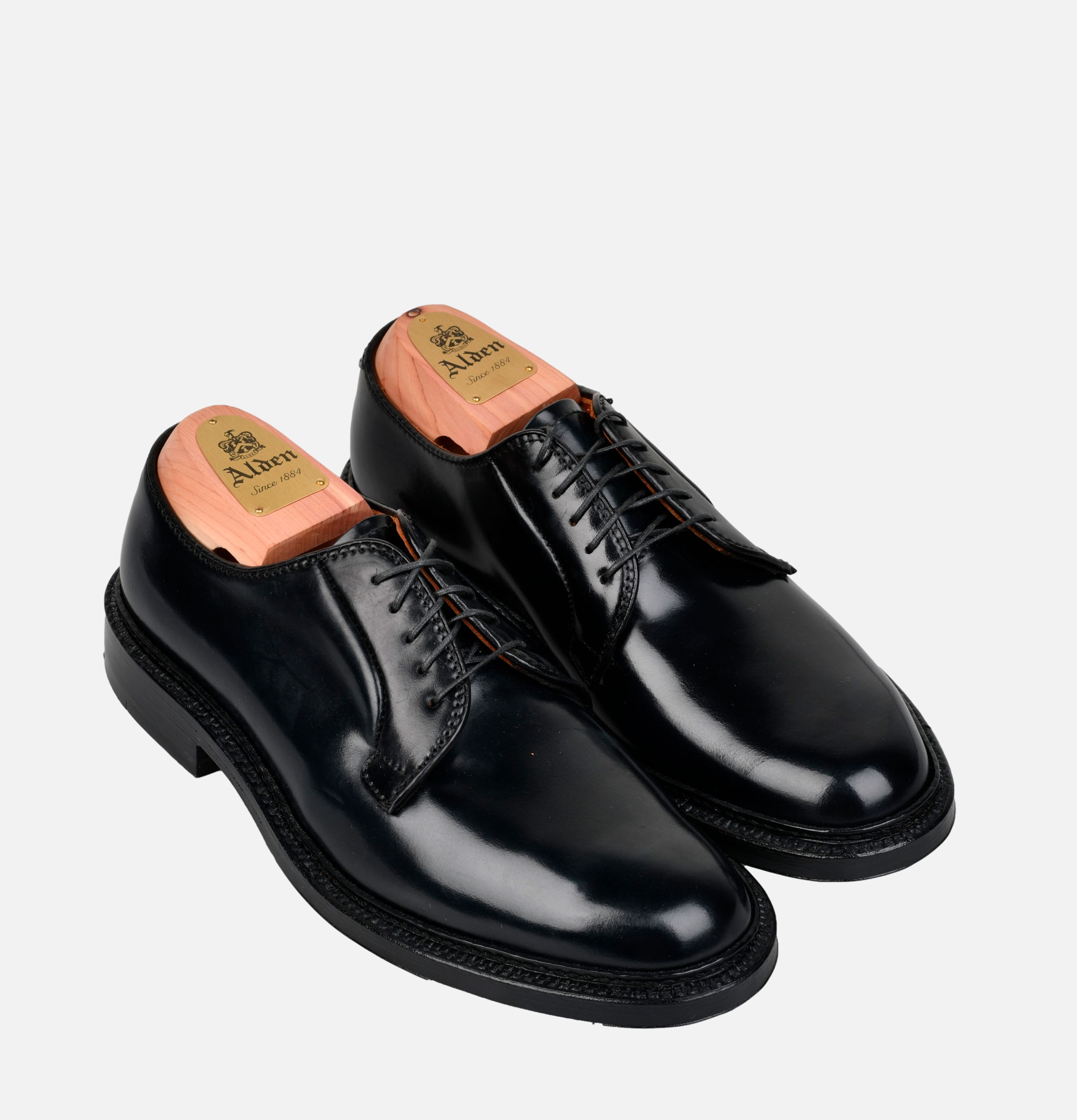 Alden Shoe Co 9901 Plain Toe Blucher Shoes Black